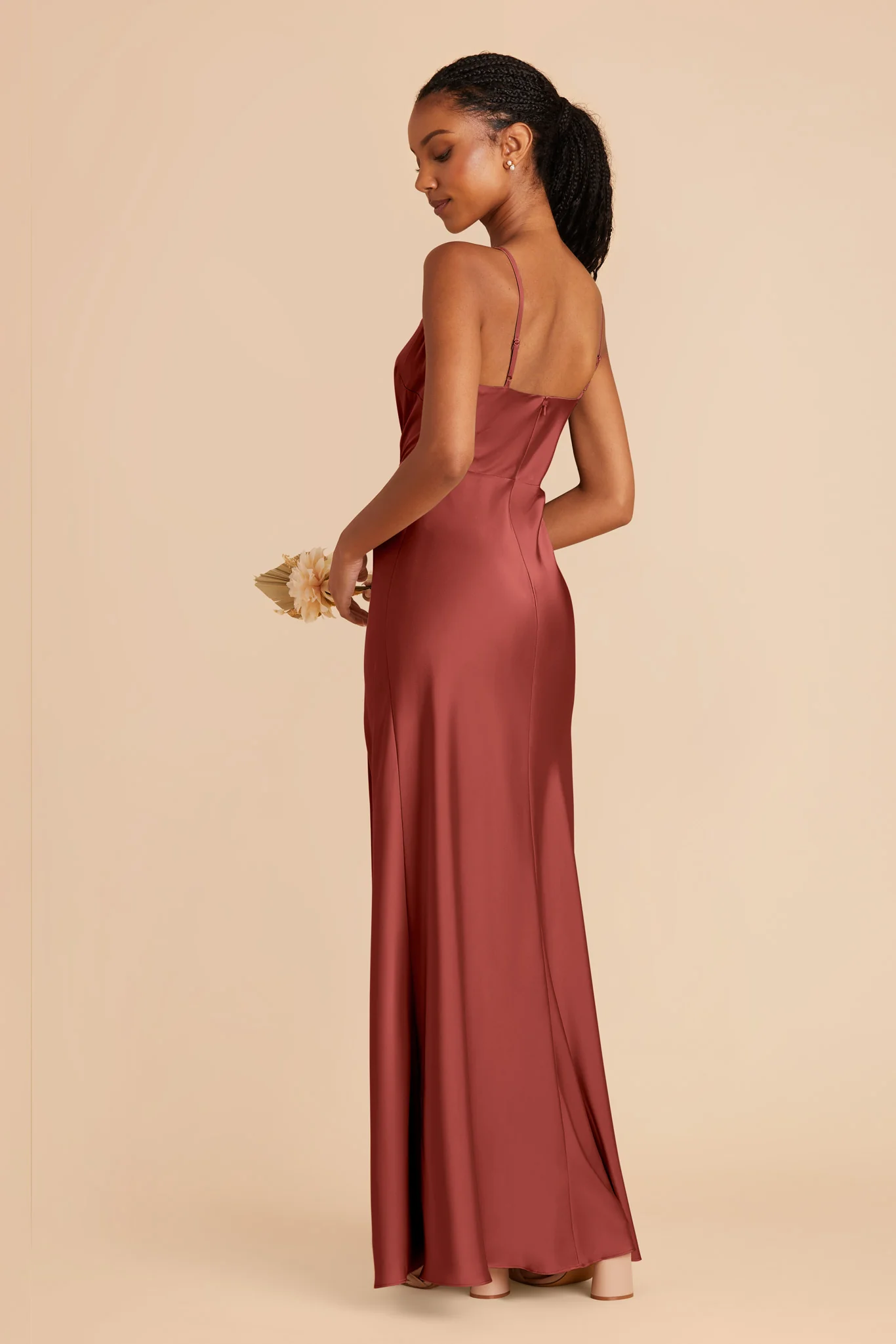 Lisa Matte Satin Dress - Spice - Image 4
