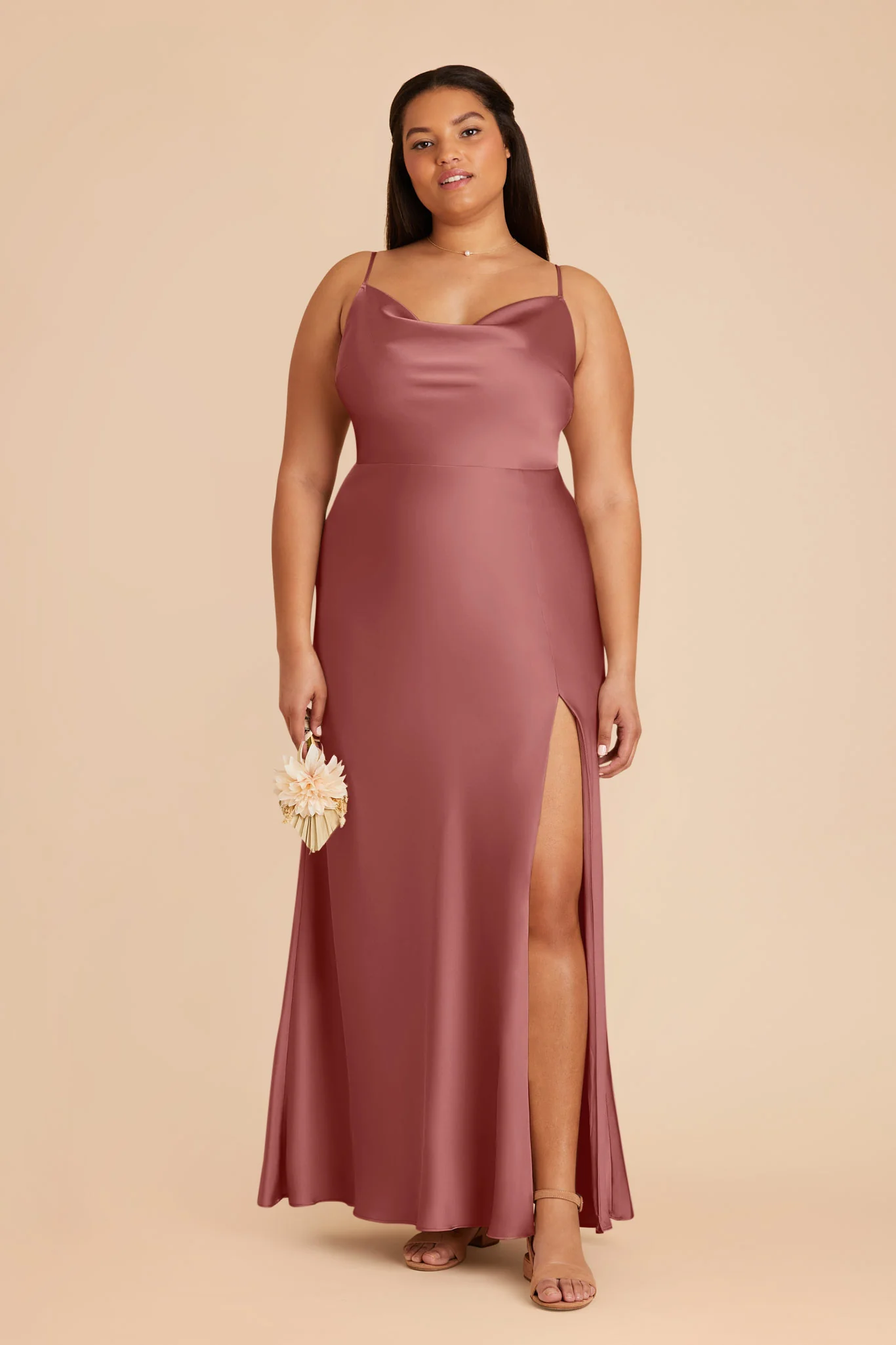 Lisa Matte Satin Dress - Wild Rose - Image 2
