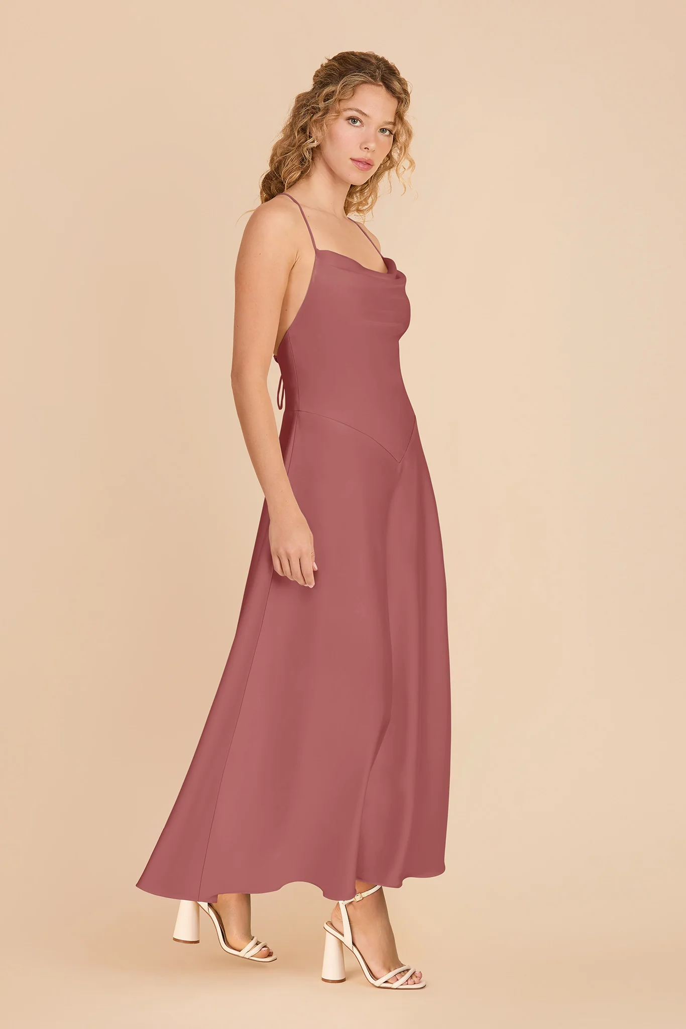 Livvy Matte Satin Dress - Wild Rose - Image 2