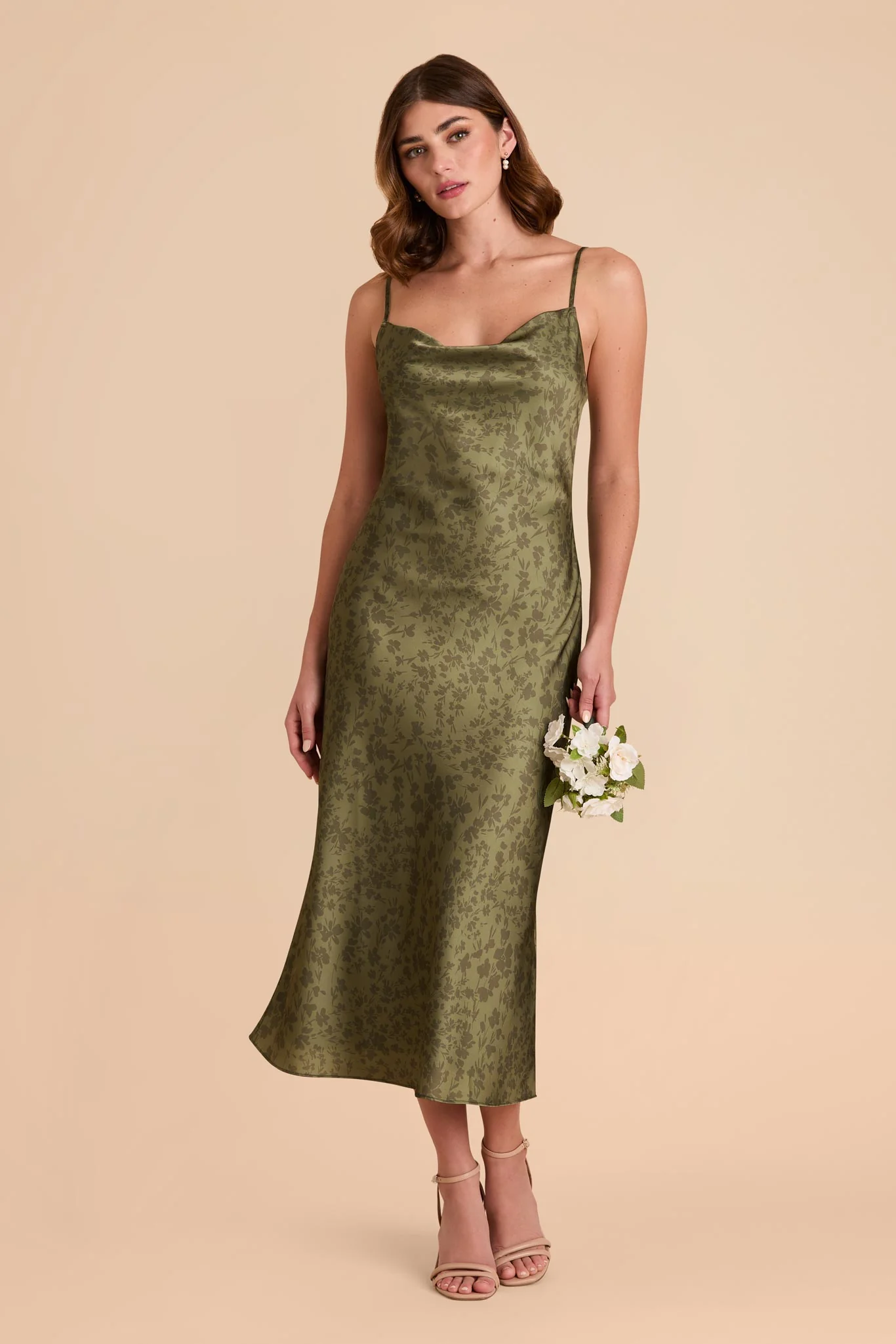 Liza Matte Satin Dress - Bright Martini Dreamy Floral