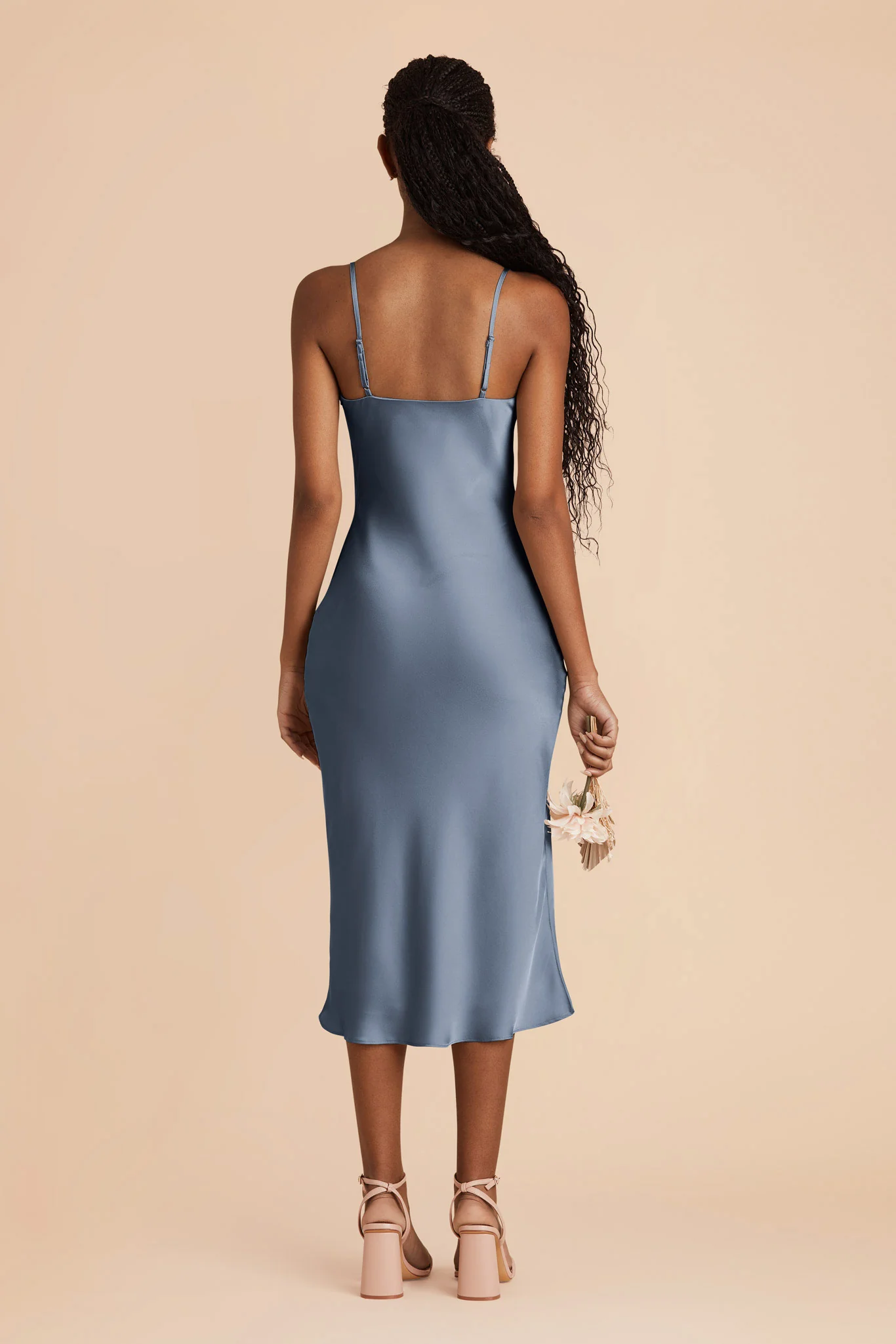 Liza Matte Satin Dress - French Blue - Image 5