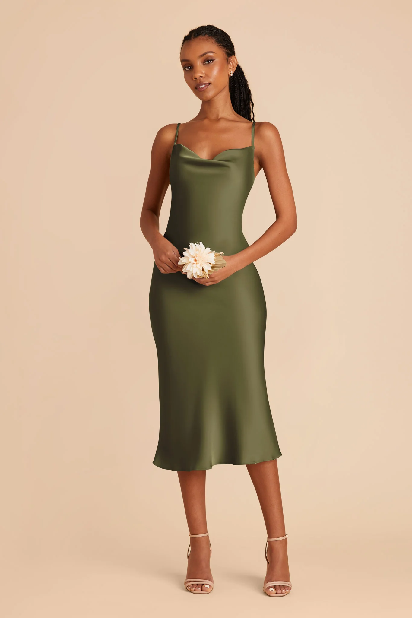Liza Matte Satin Dress - Martini - Image 3