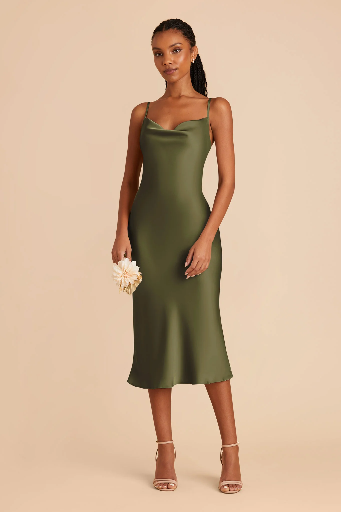 Liza Matte Satin Dress - Martini - Image 4