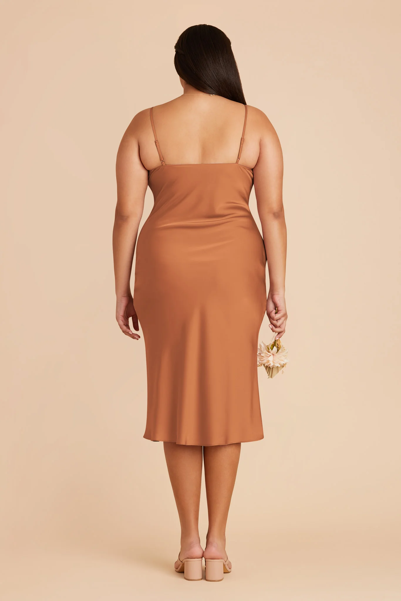 Liza Matte Satin Dress - Rust - Image 9