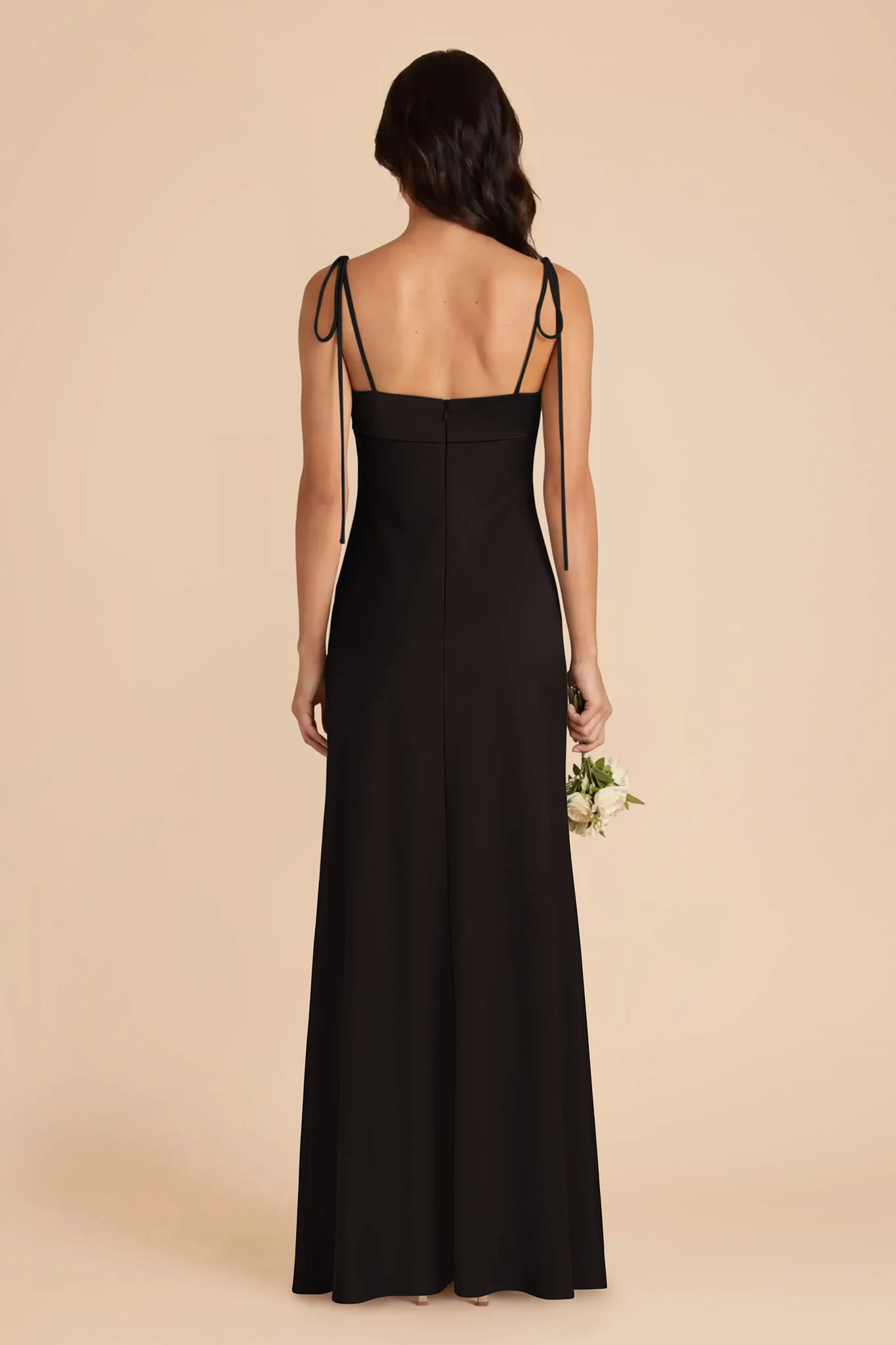 Lizzie Matte Satin Dress - Black - Image 5
