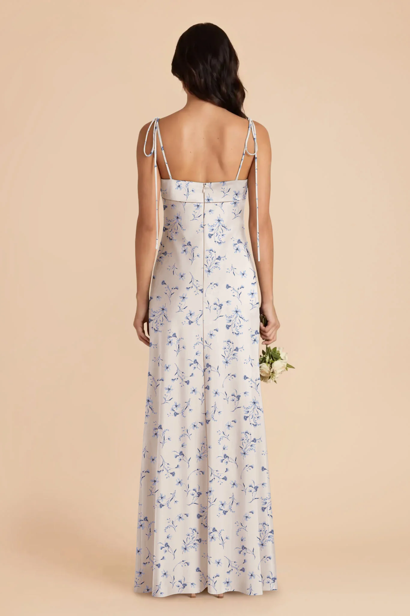 Lizzie Matte Satin Dress - Blue Le Fleur - Image 3