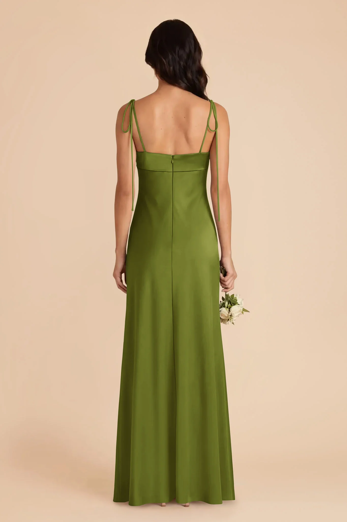 Lizzie Matte Satin Dress - Cactus - Image 5