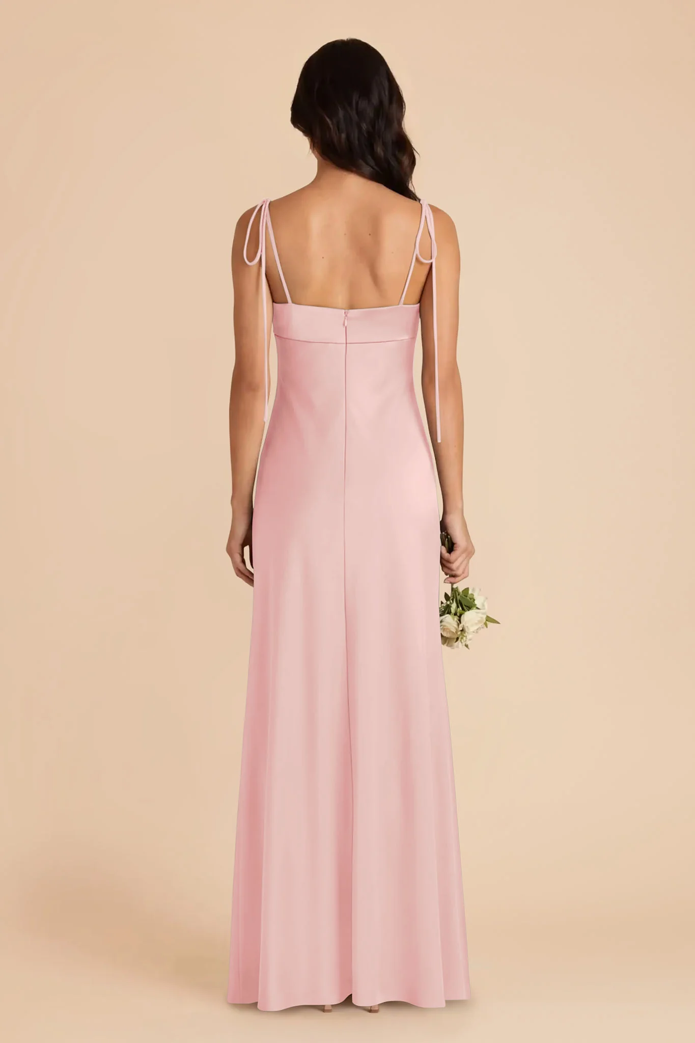 Lizzie Matte Satin Dress - Fondant Pink - Image 5