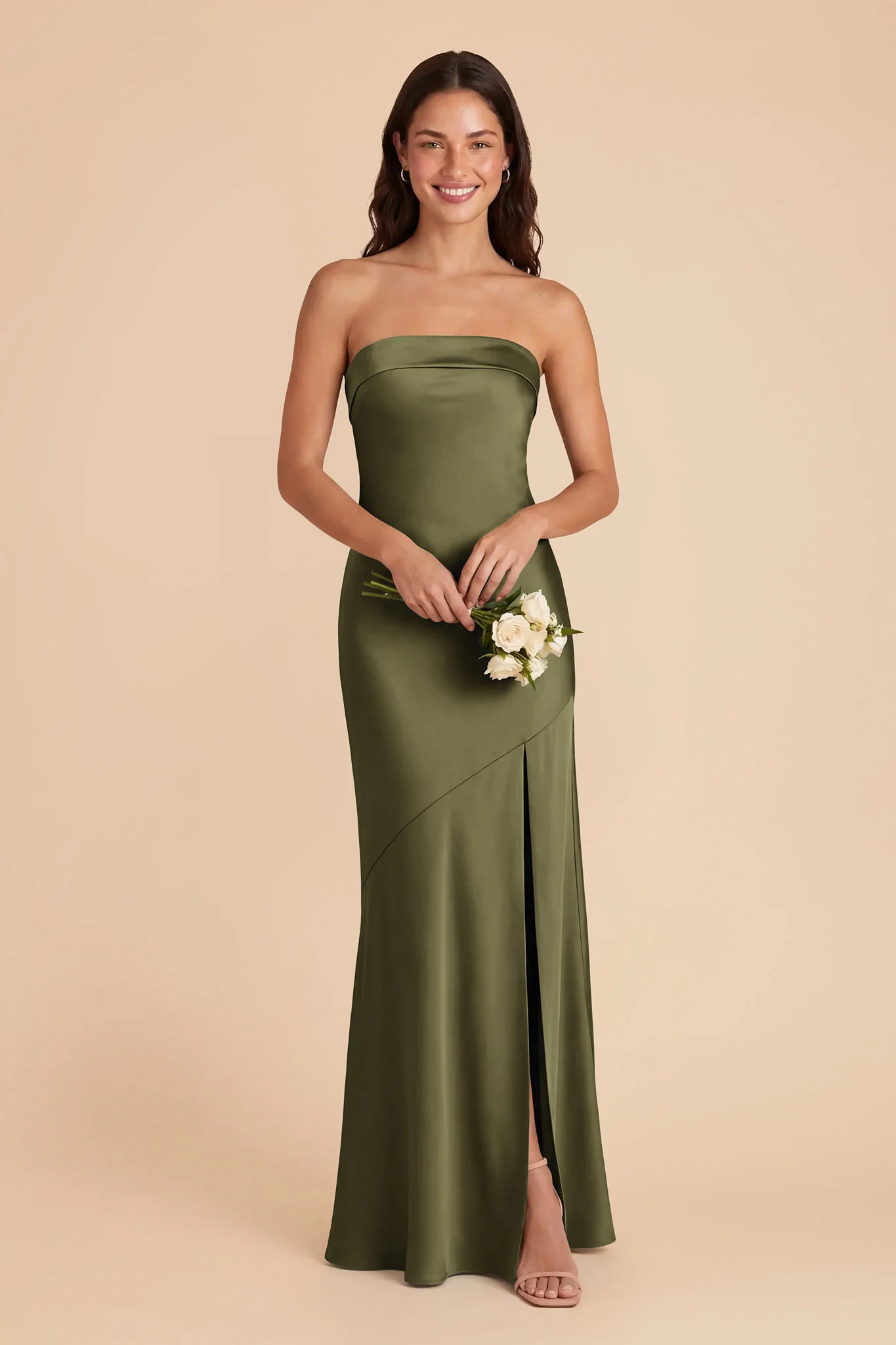 Lizzie Matte Satin Dress - Martini - Image 2