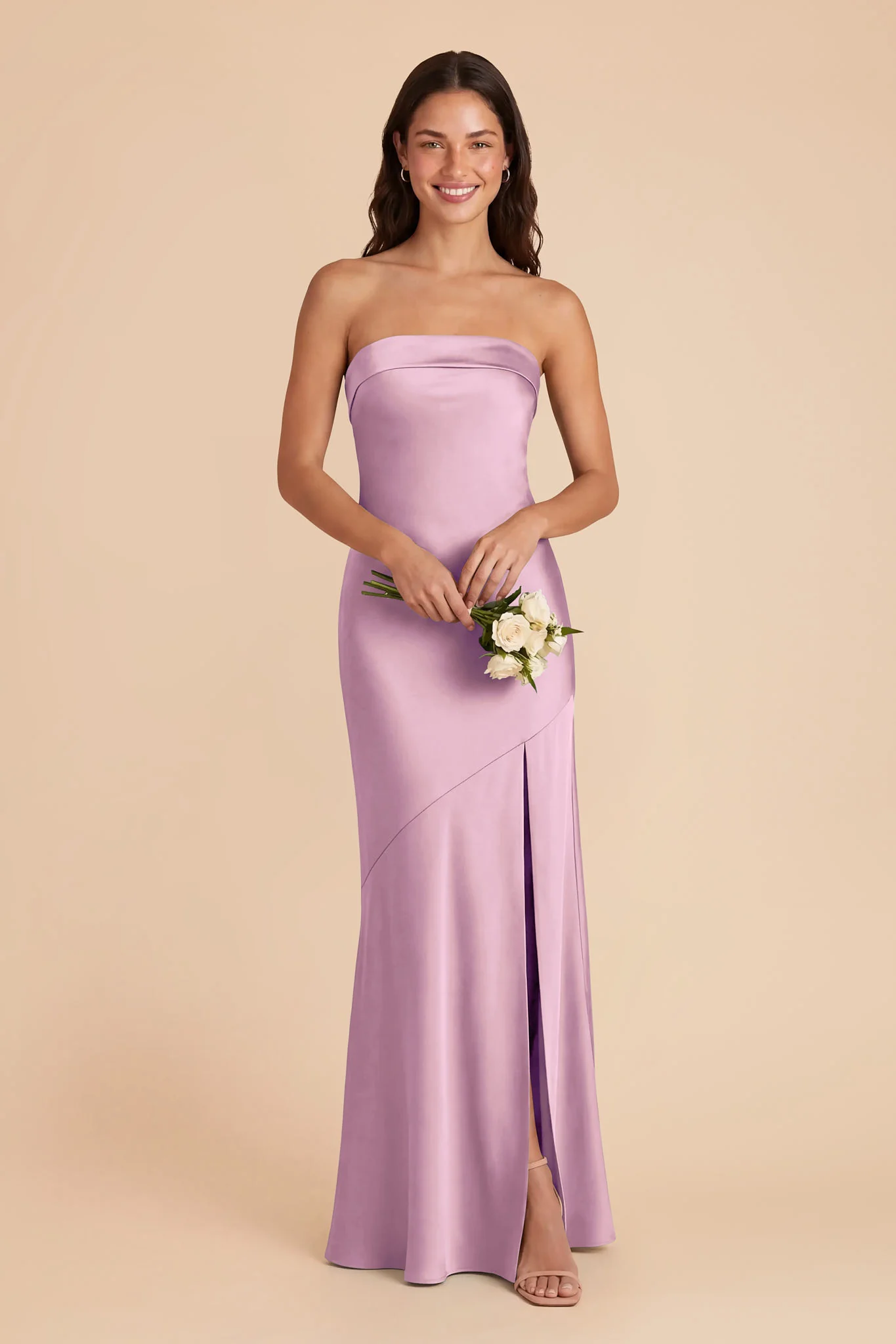 Lizzie Matte Satin Dress - Orchid - Image 2