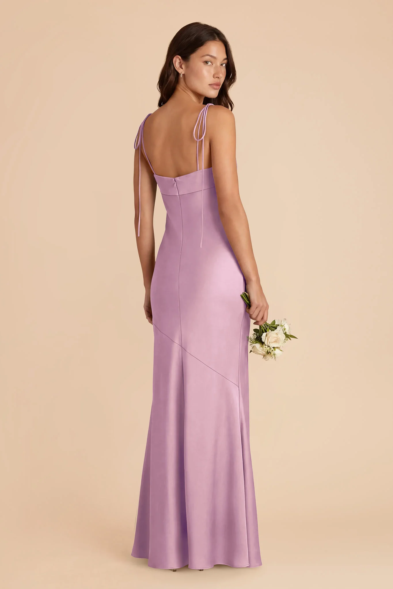 Lizzie Matte Satin Dress - Orchid - Image 4