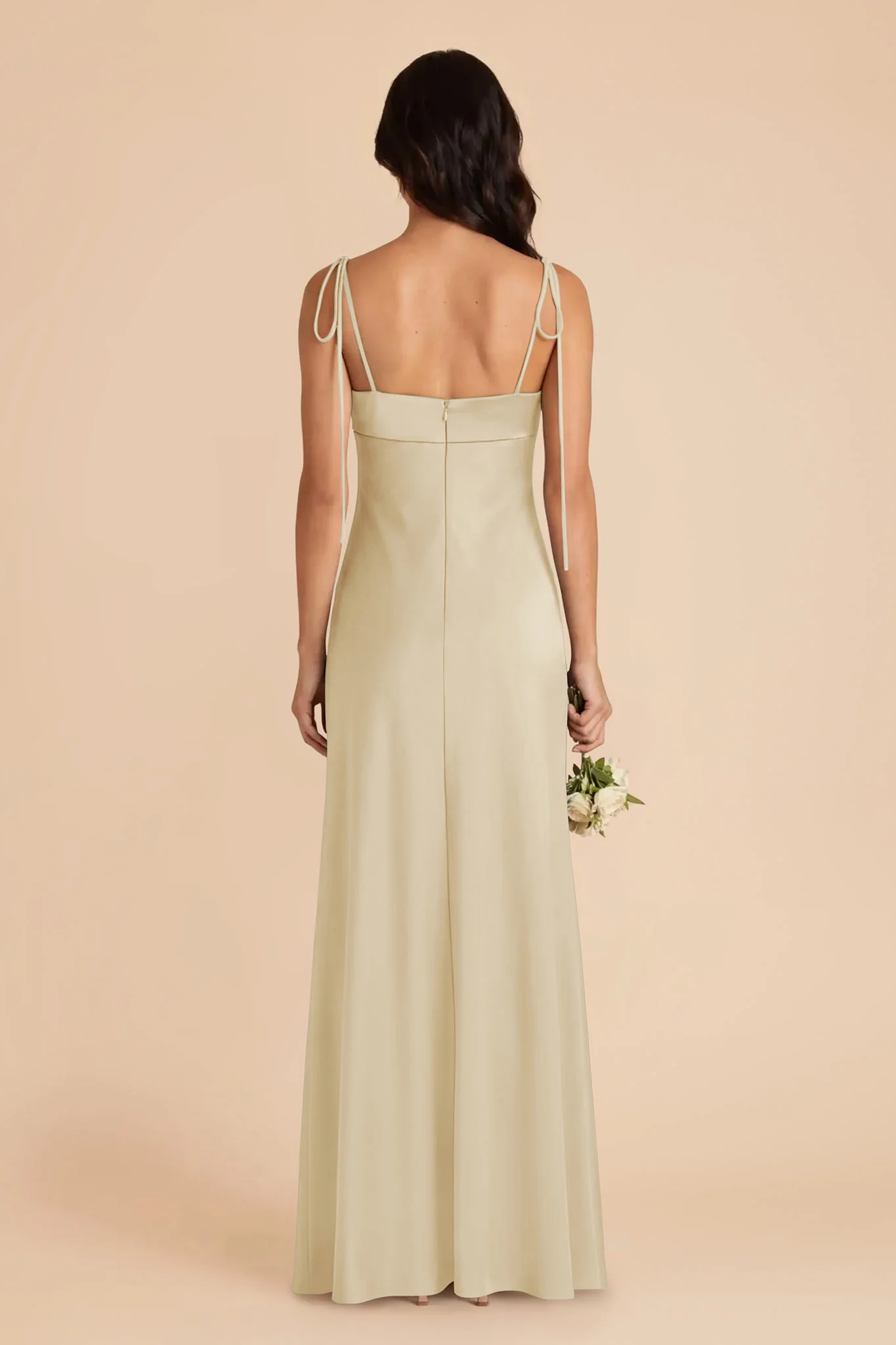 Lizzie Matte Satin Dress - Prosecco - Image 5