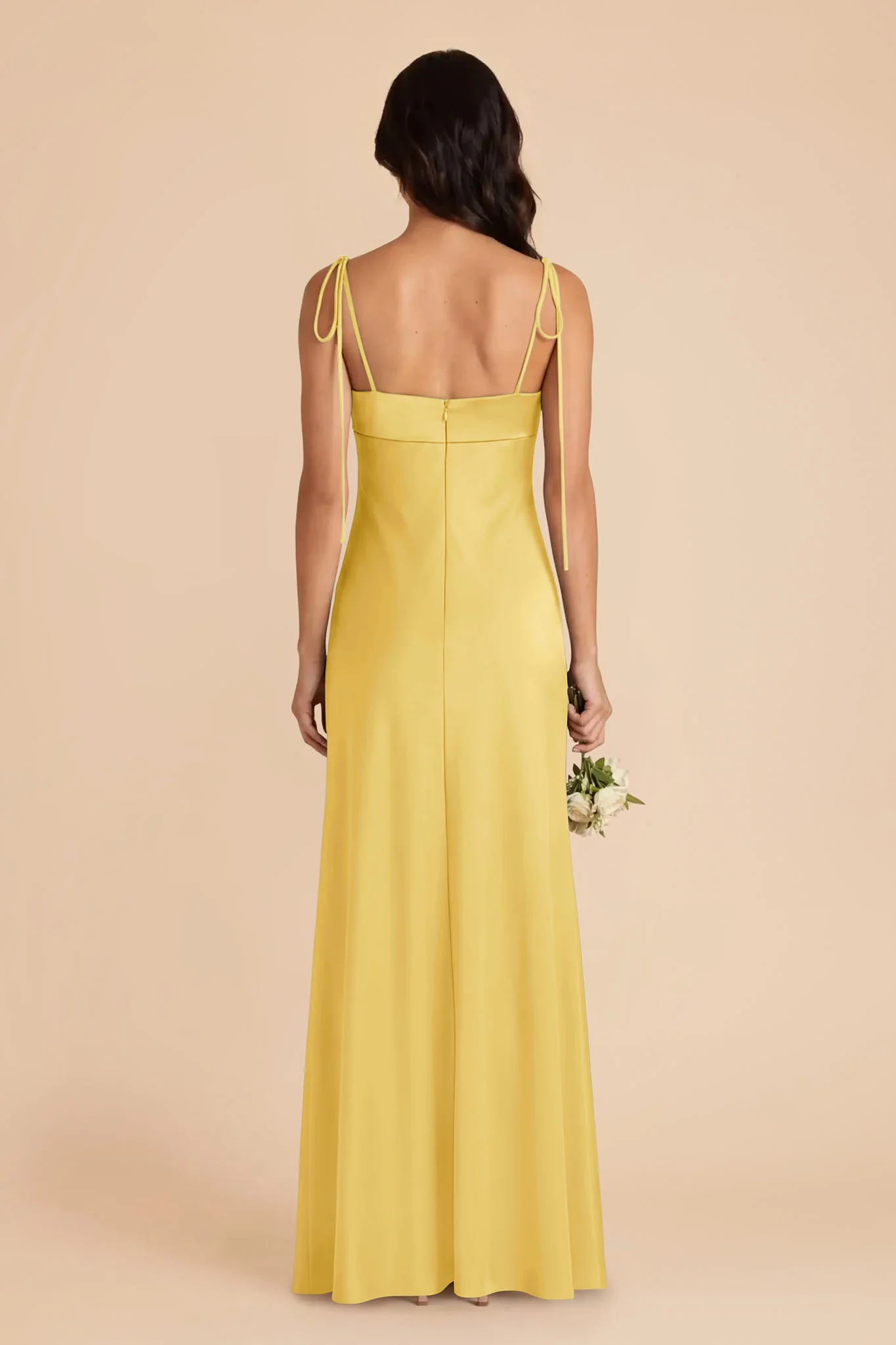 Lizzie Matte Satin Dress - Sunflower Yellow - Image 5