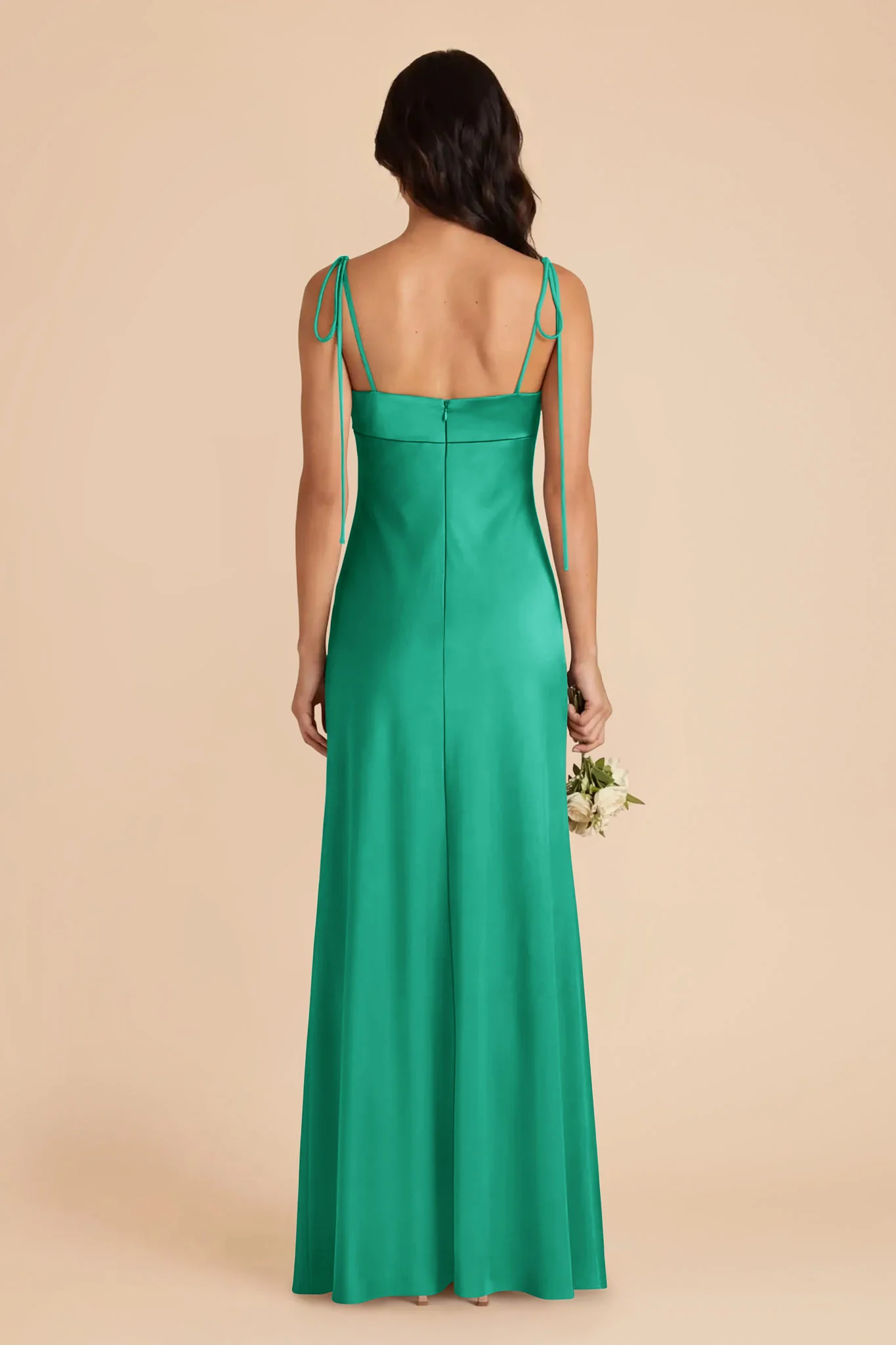 Lizzie Matte Satin Dress - Turquoise - Image 5