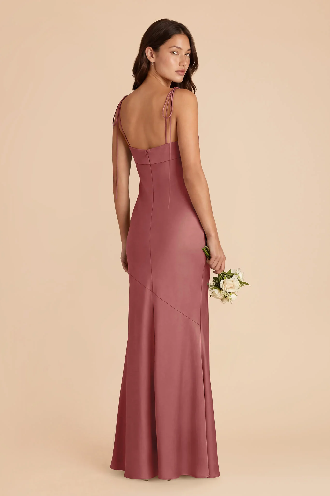 Lizzie Matte Satin Dress - Wild Rose - Image 4
