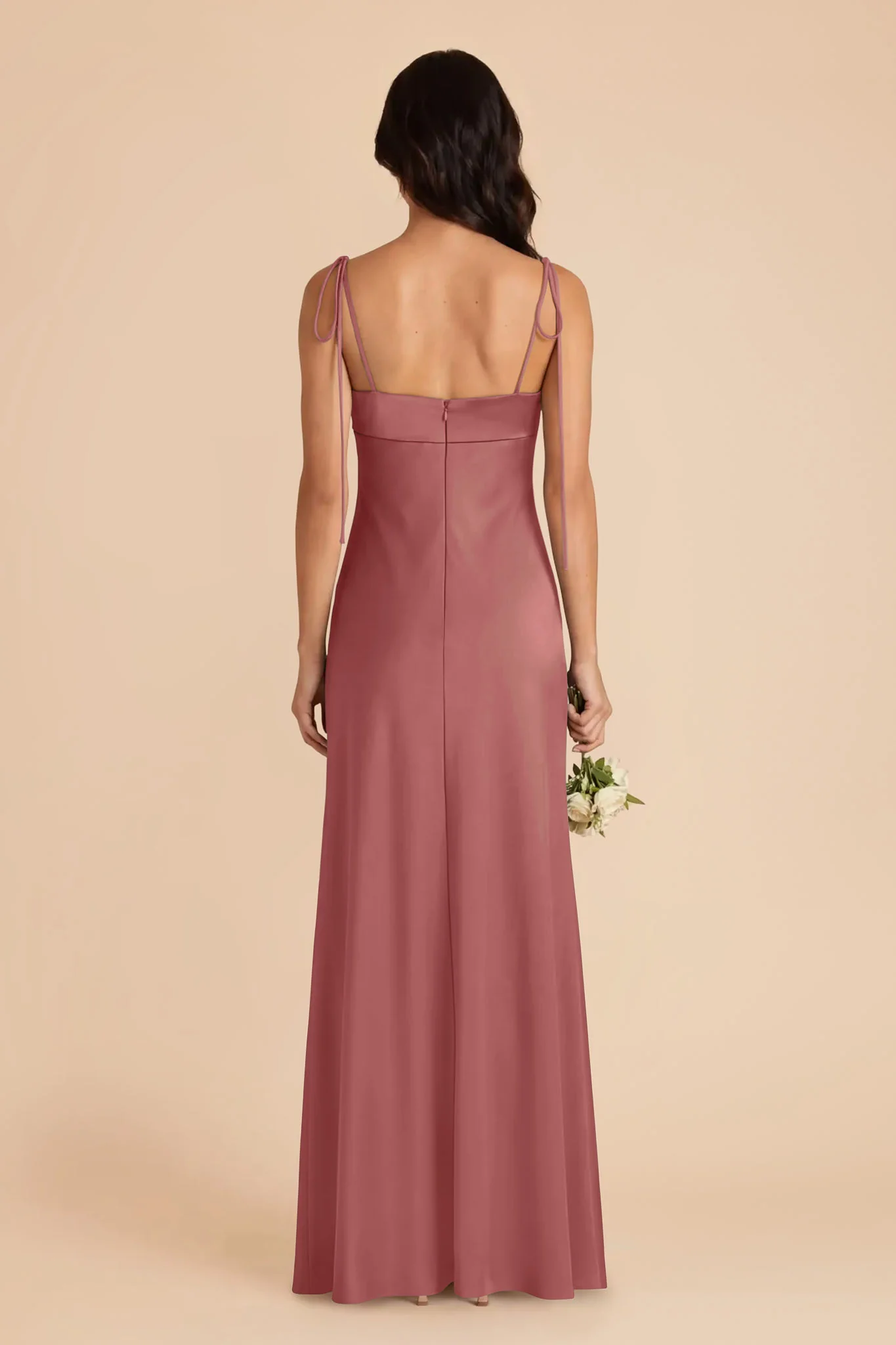 Lizzie Matte Satin Dress - Wild Rose - Image 5