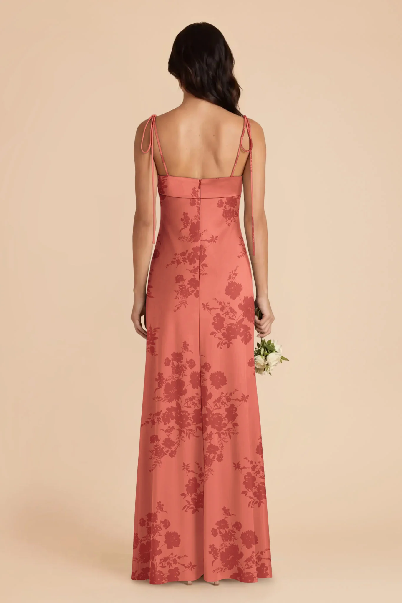 Lizzie Matte Satin Dress - Wild Rose Whimsical Blooms - Image 3