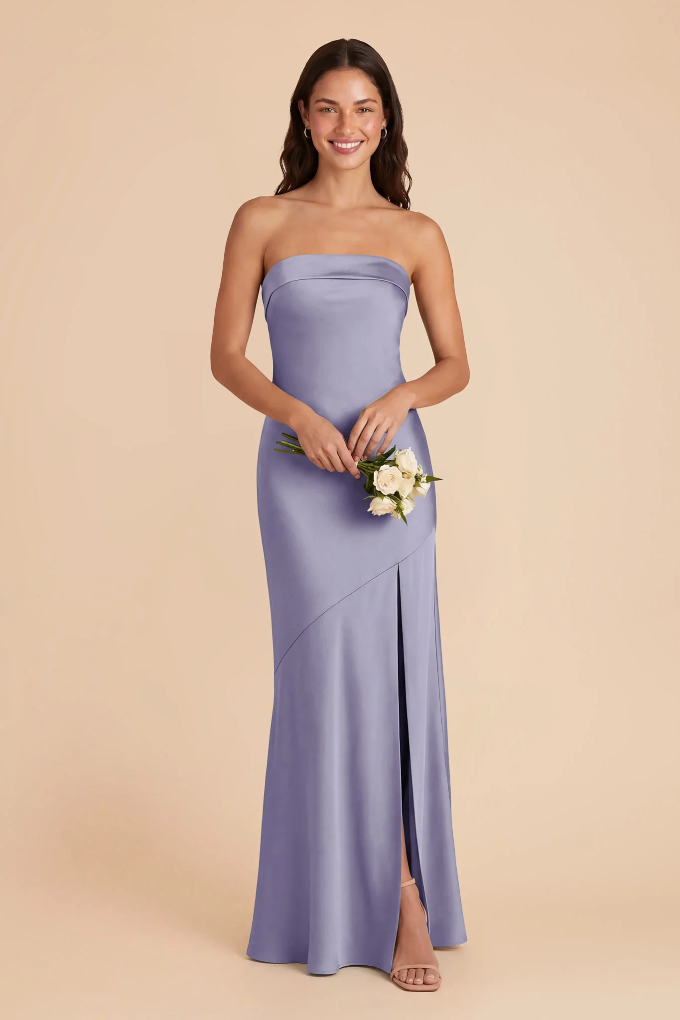 Lizzie Matte Satin Dress - Wisteria - Image 2