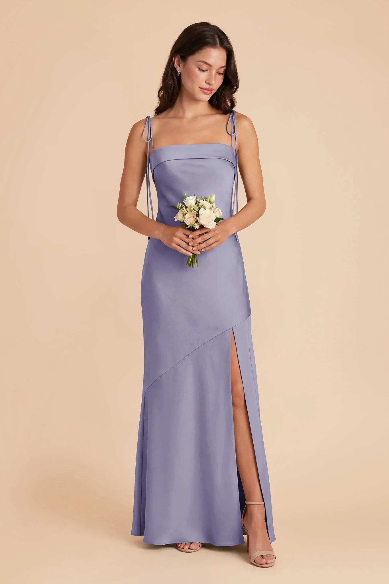 Lizzie Matte Satin Dress - Wisteria - Image 3