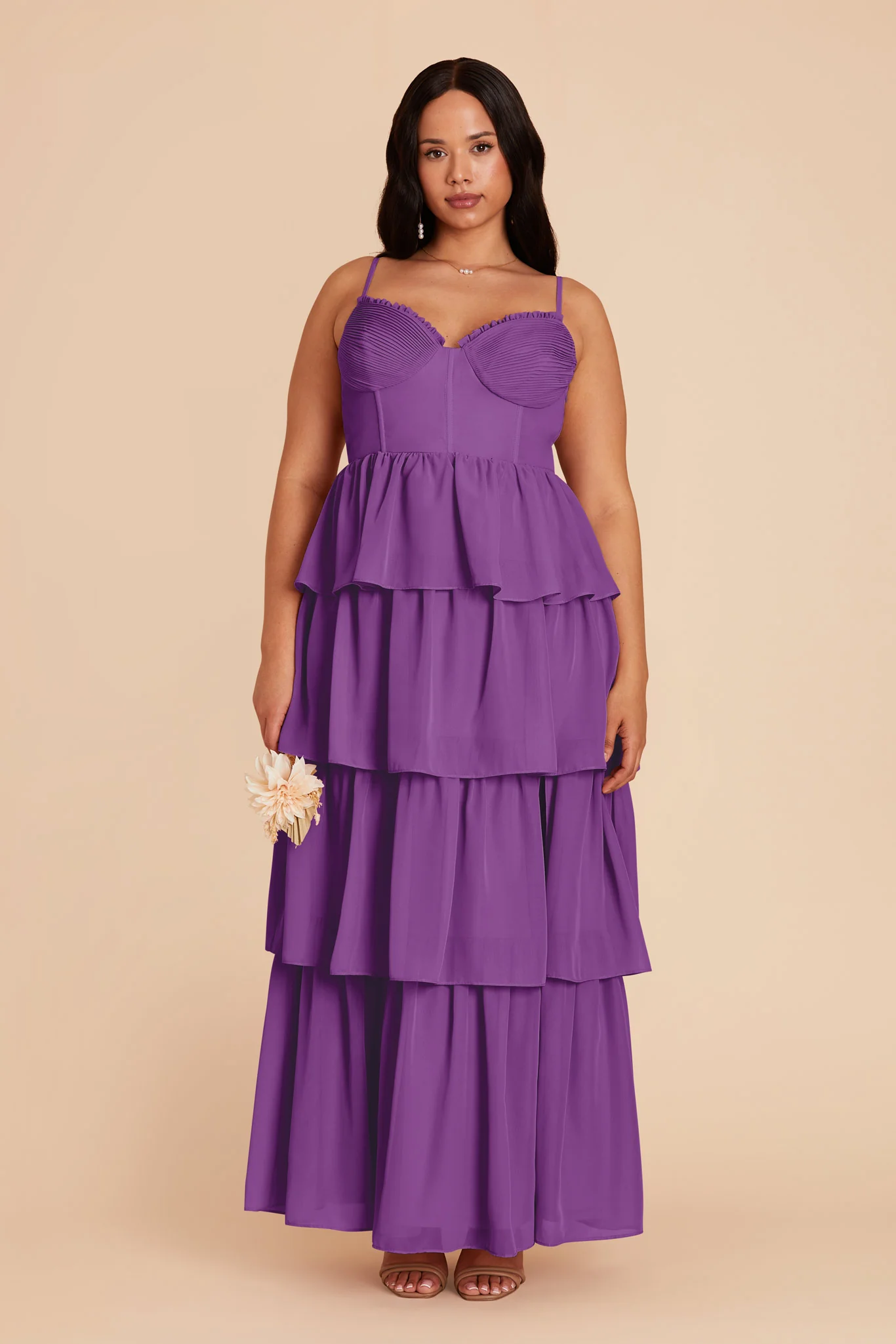 Lola Chiffon Dress - Amethyst - Image 6