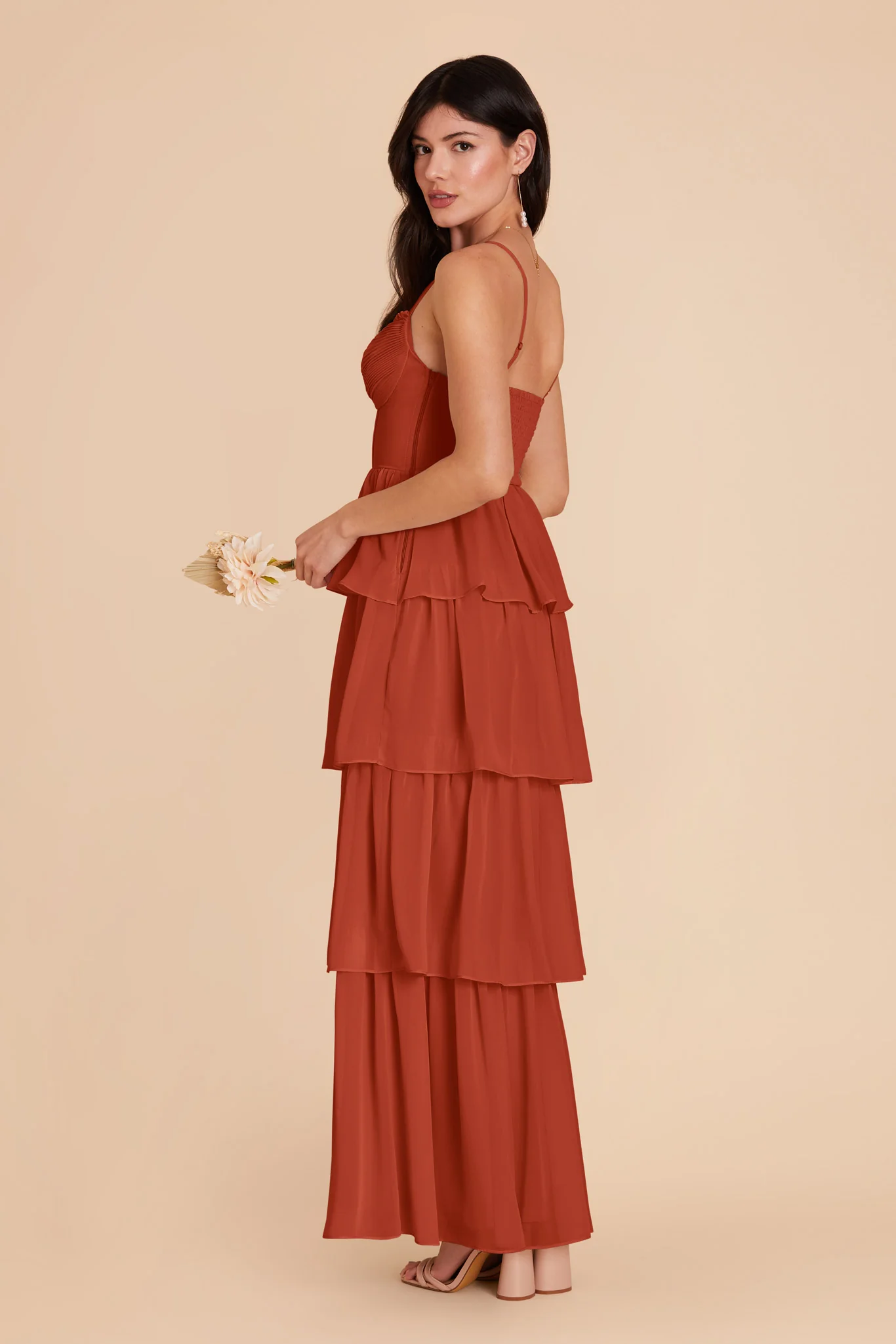 Lola Chiffon Dress - Auburn - Image 4
