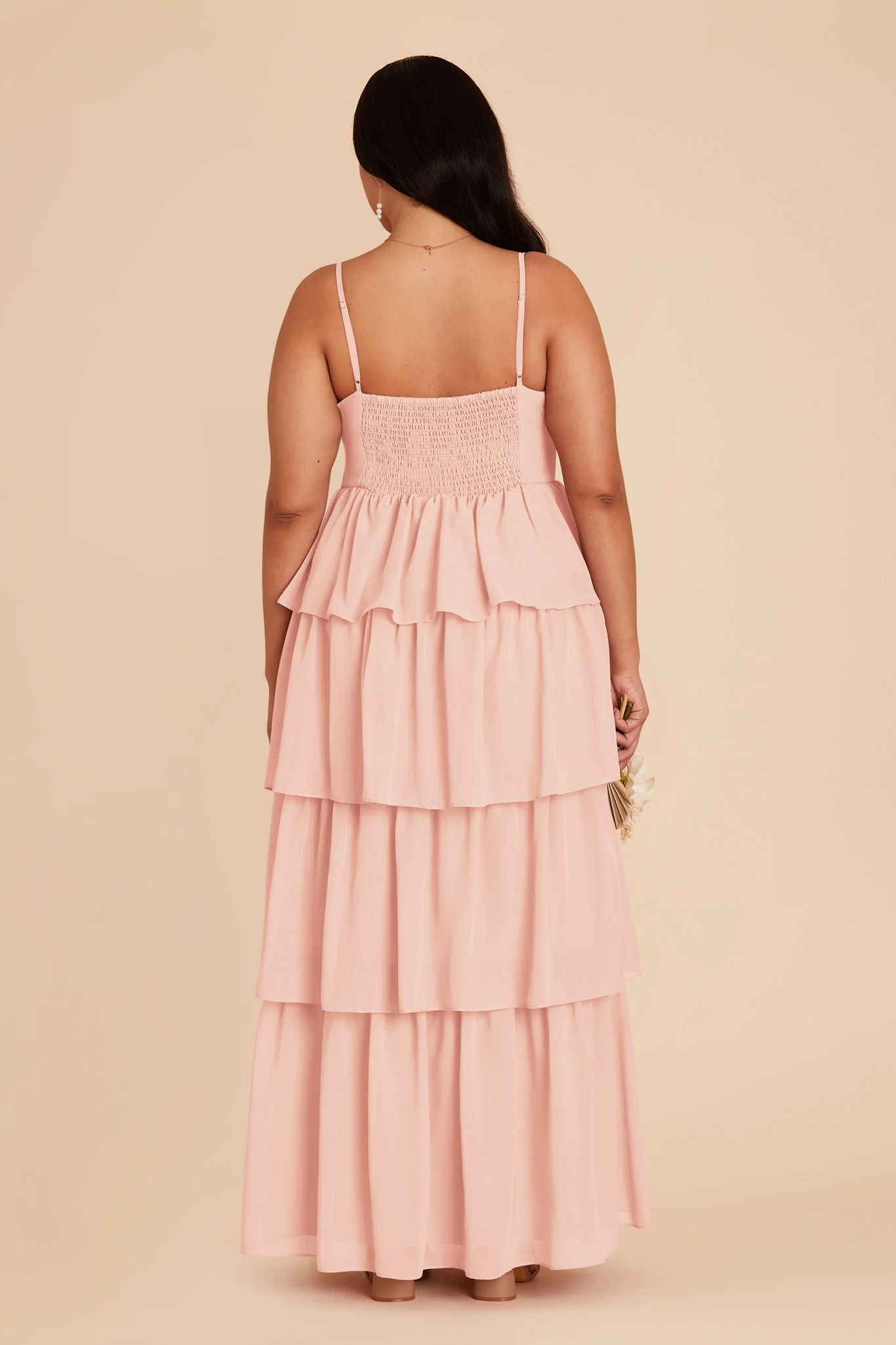 Lola Chiffon Dress - Blush Pink - Image 8