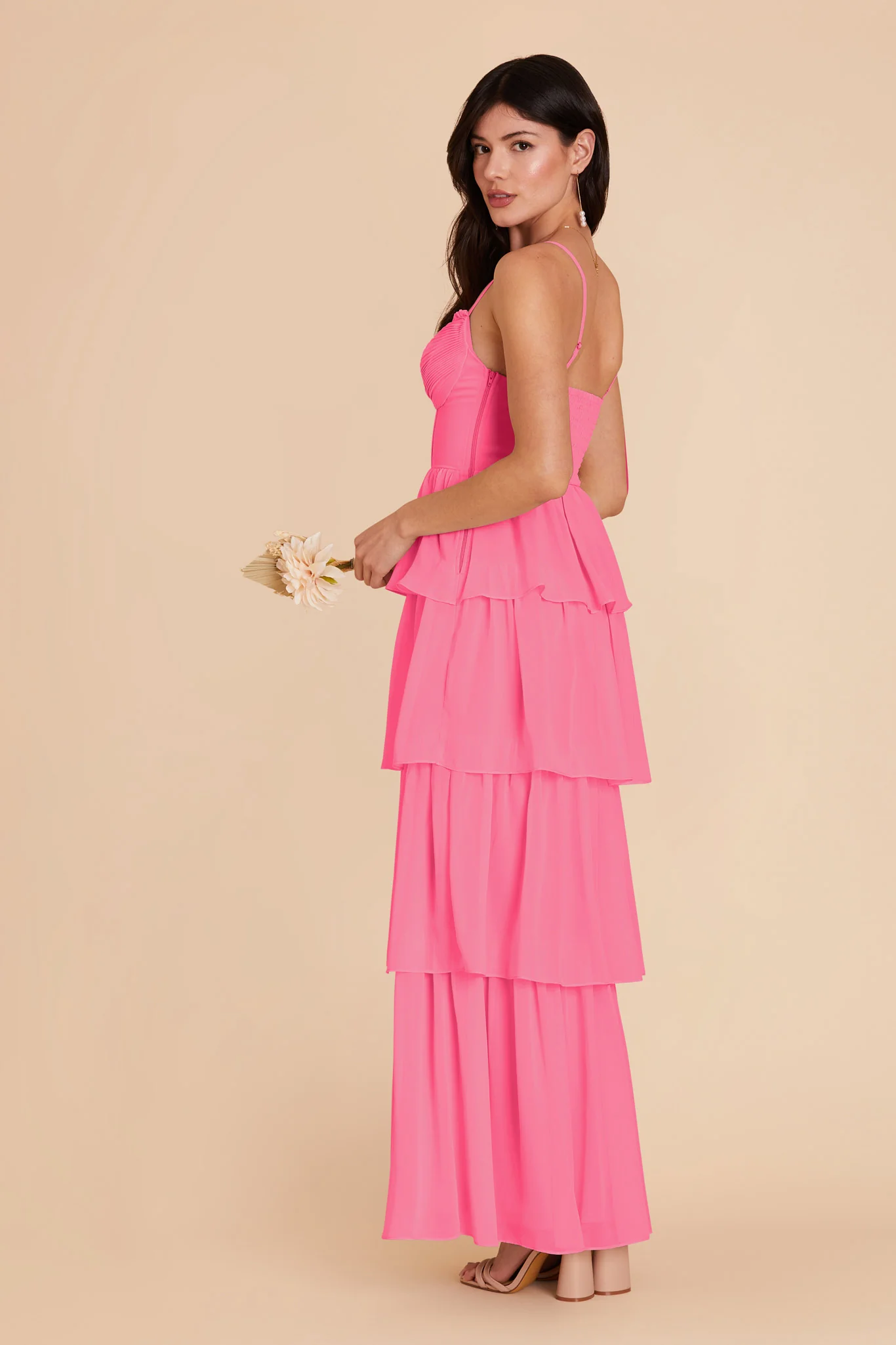 Lola Chiffon Dress - Bon Bon Pink - Image 5