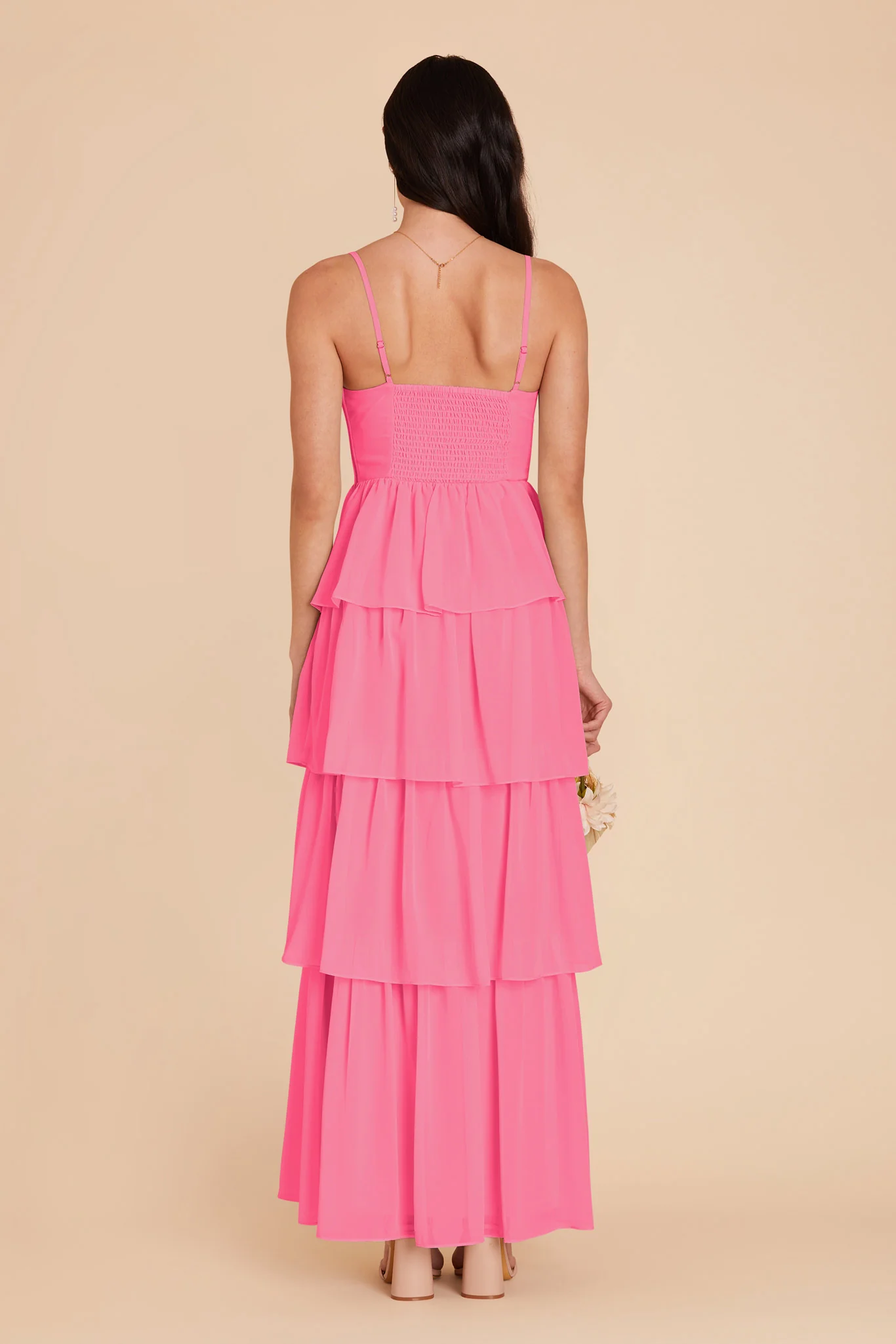 Lola Chiffon Dress - Bon Bon Pink - Image 6