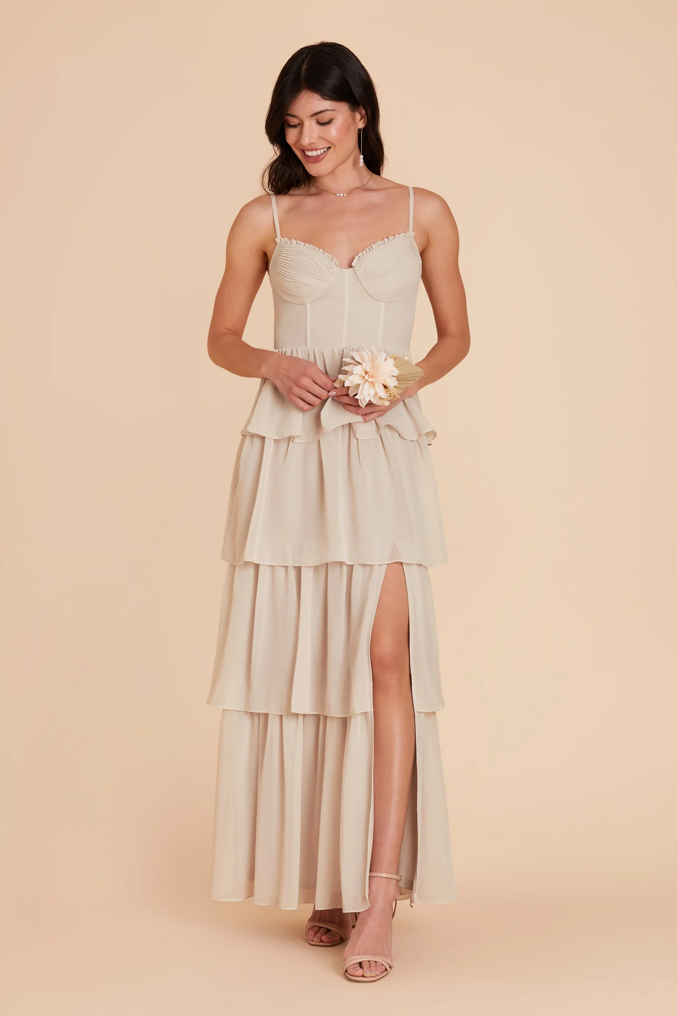 Lola Chiffon Dress - Classic Champagne