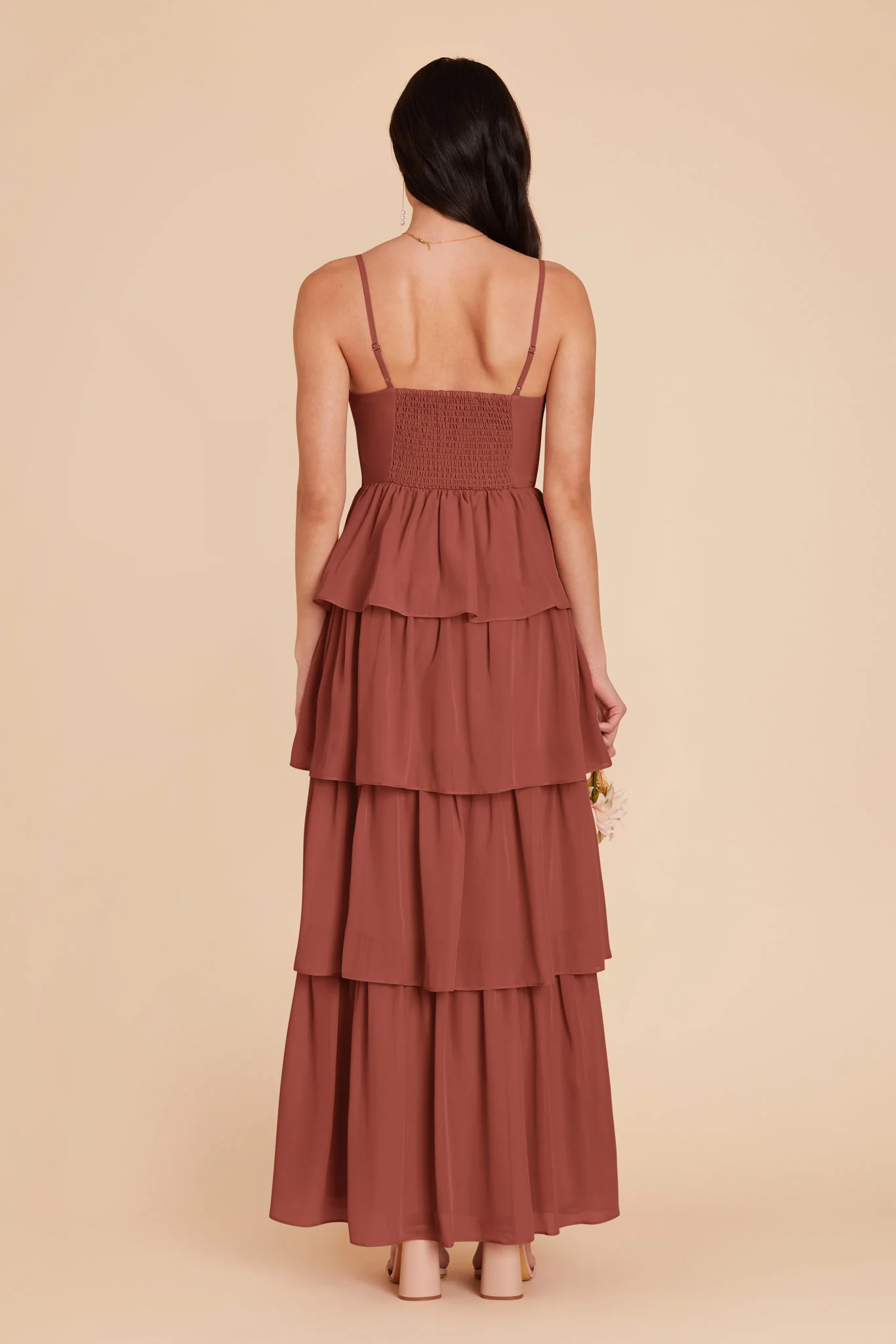Lola Chiffon Dress - Desert Rose - Image 8