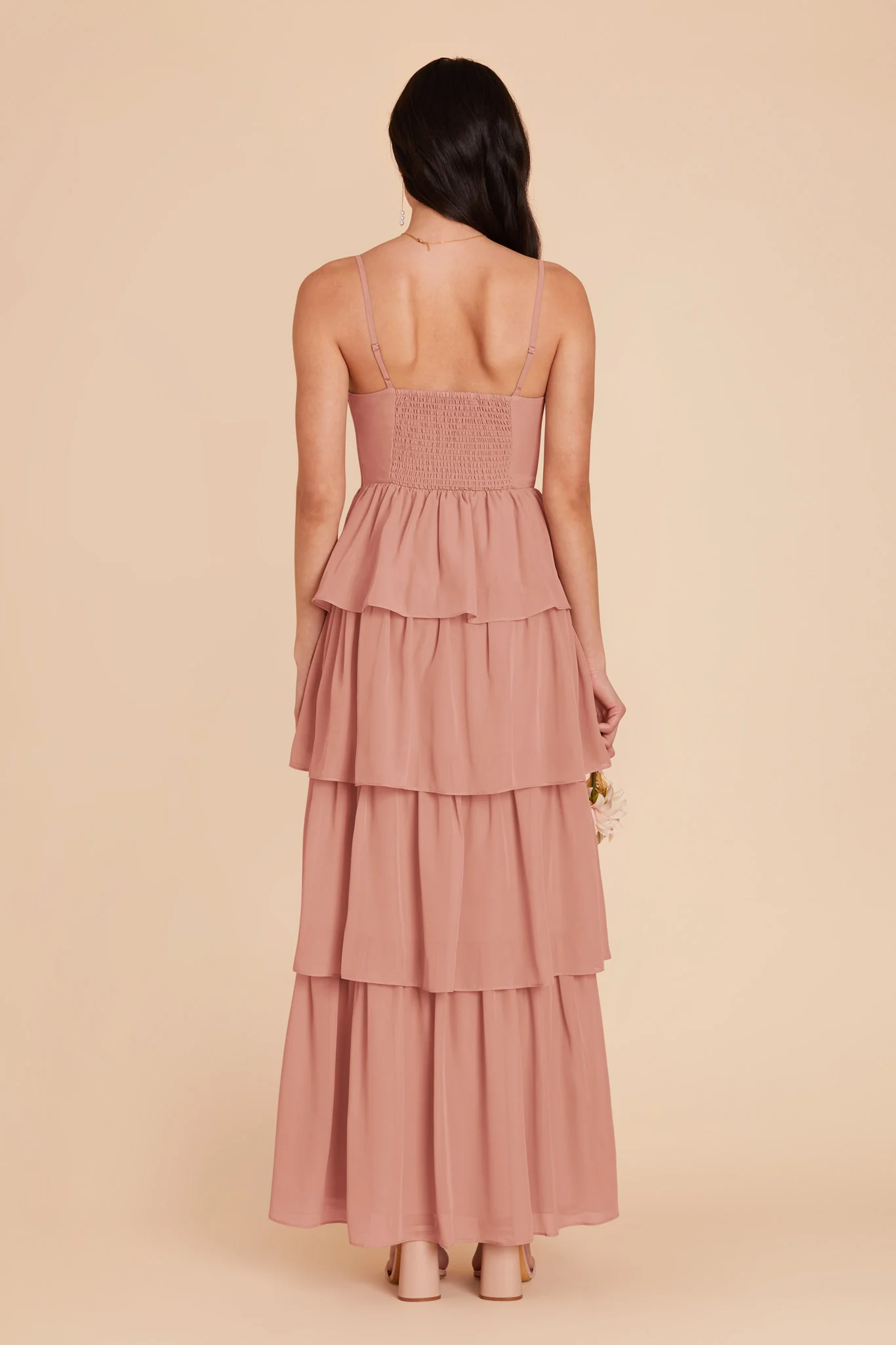 Lola Chiffon Dress - Dusty Rose - Image 8