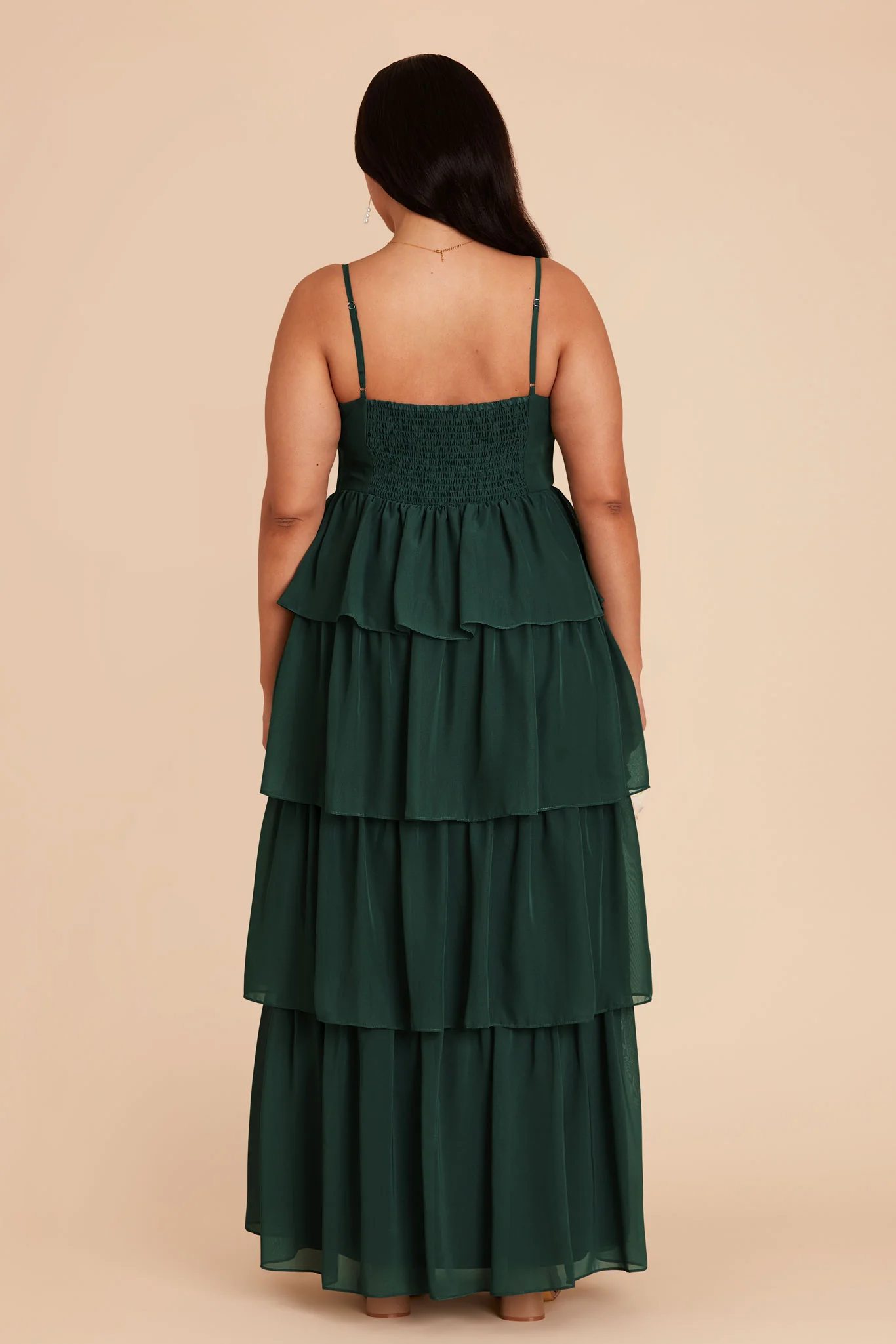 Lola Chiffon Dress - Emerald - Image 11