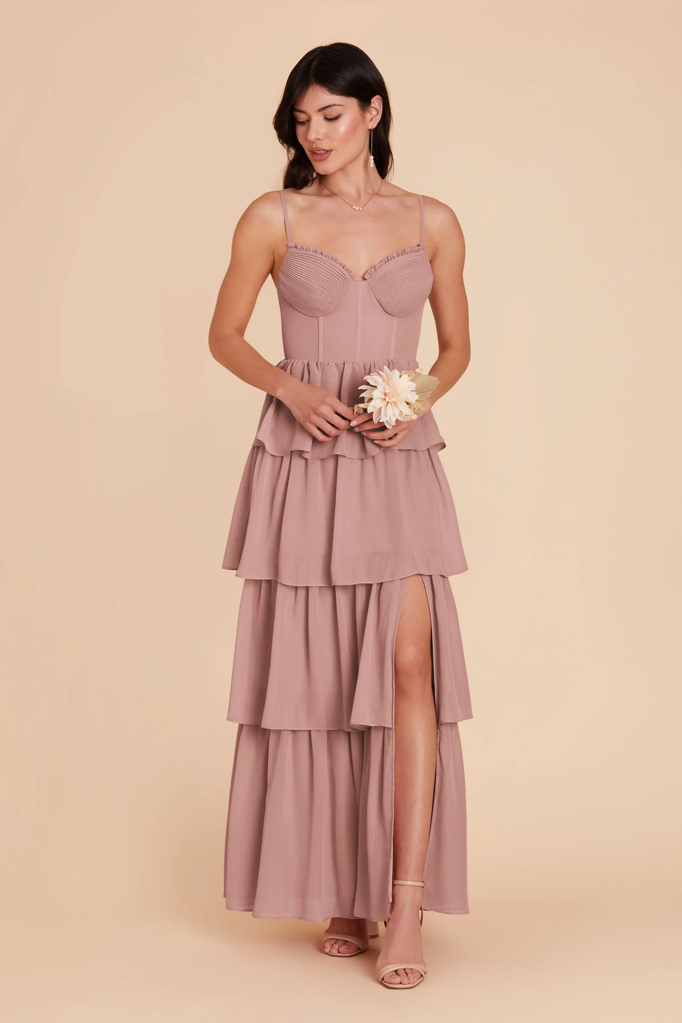 Lola Chiffon Dress - English Rose - Image 5