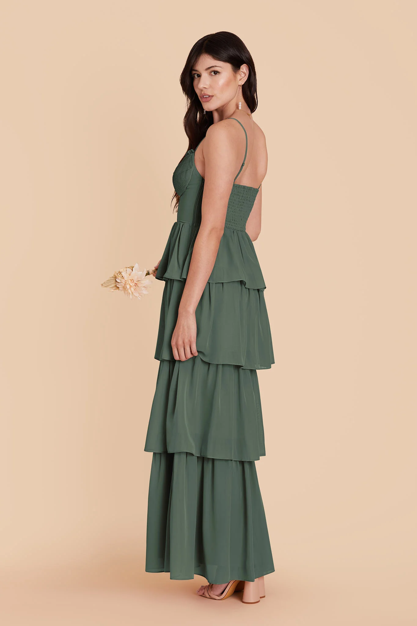 Lola Chiffon Dress - Eucalyptus - Image 4