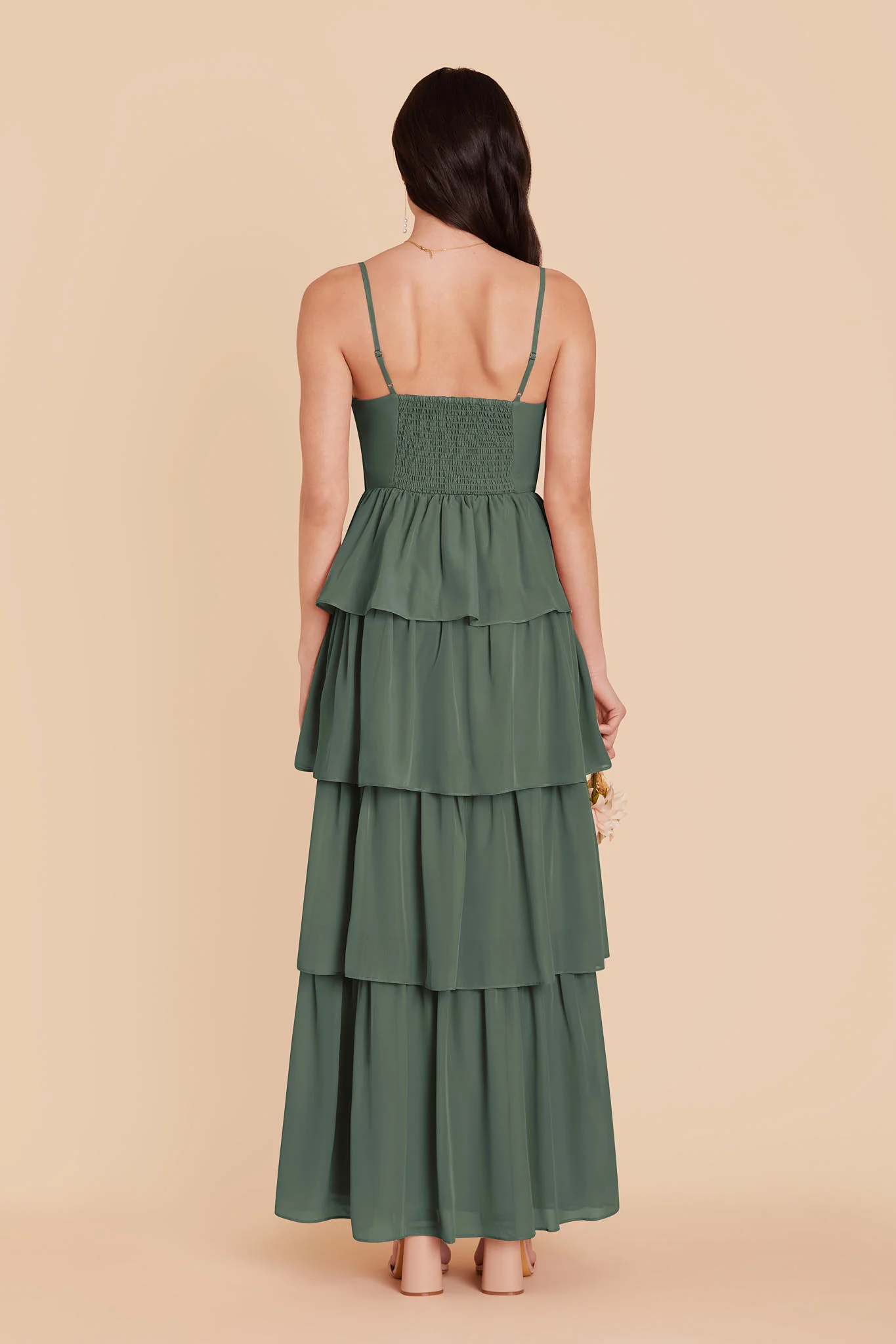 Lola Chiffon Dress - Eucalyptus - Image 5