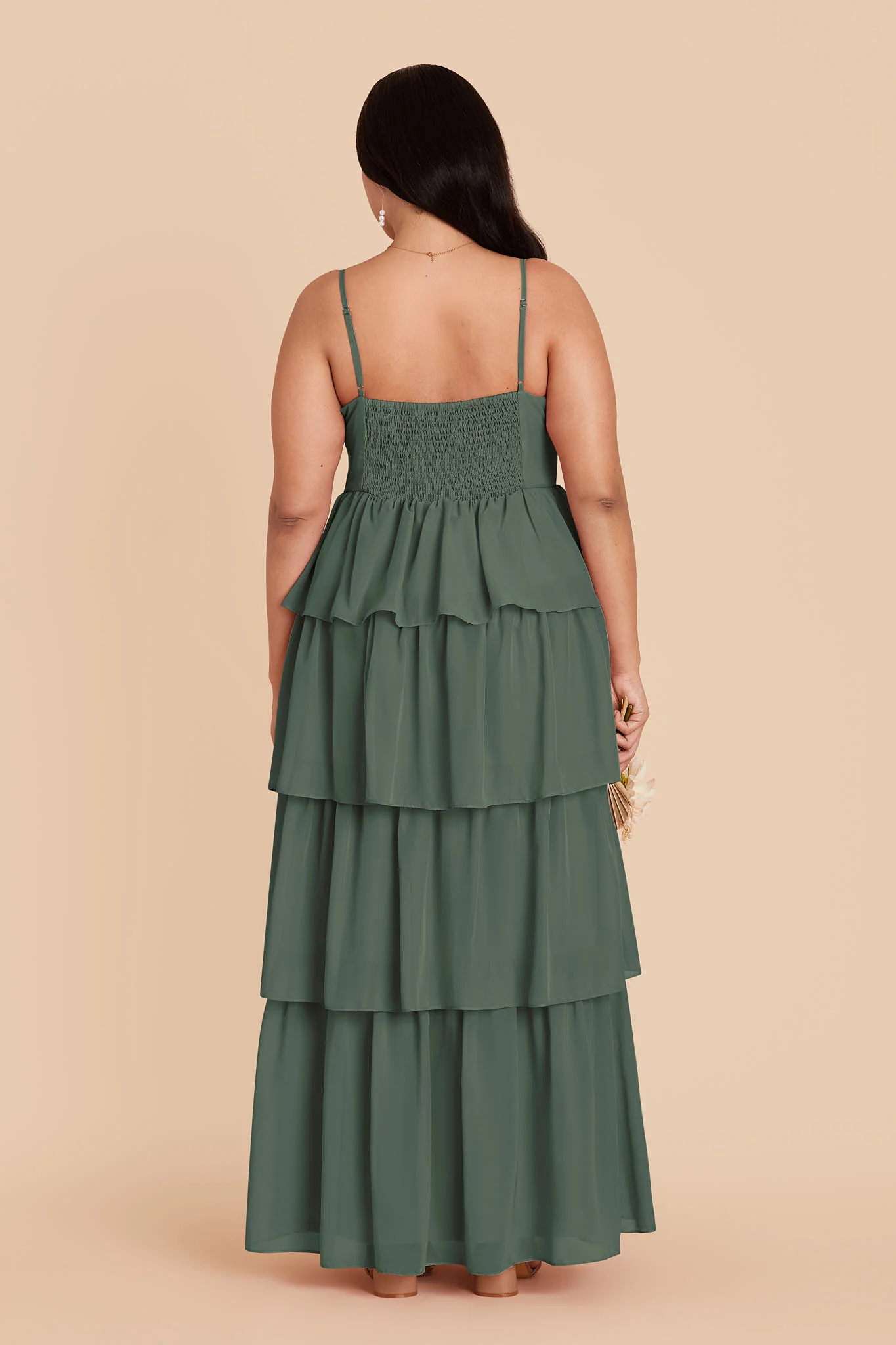 Lola Chiffon Dress - Eucalyptus - Image 6
