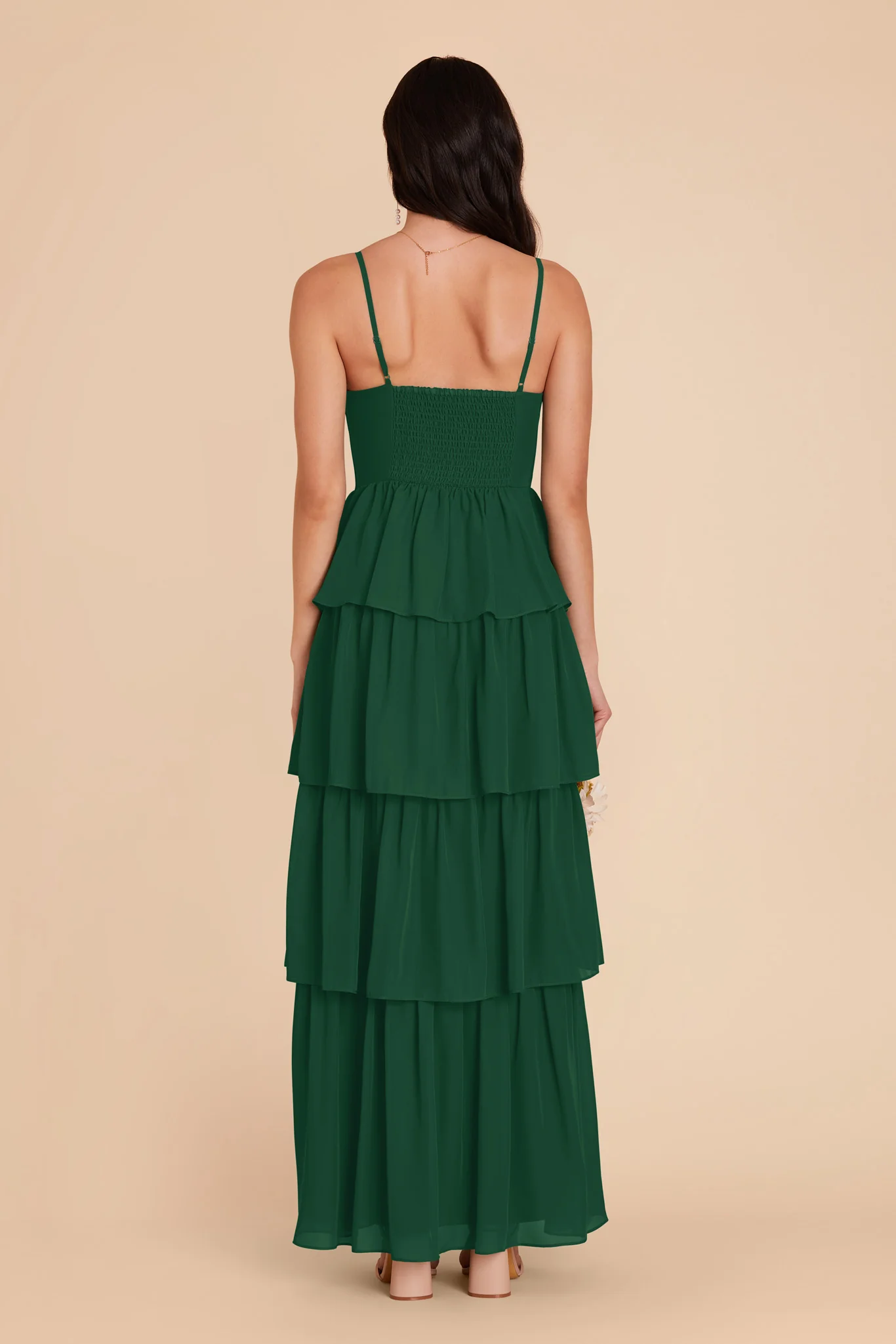 Lola Chiffon Dress - Forest Green - Image 7