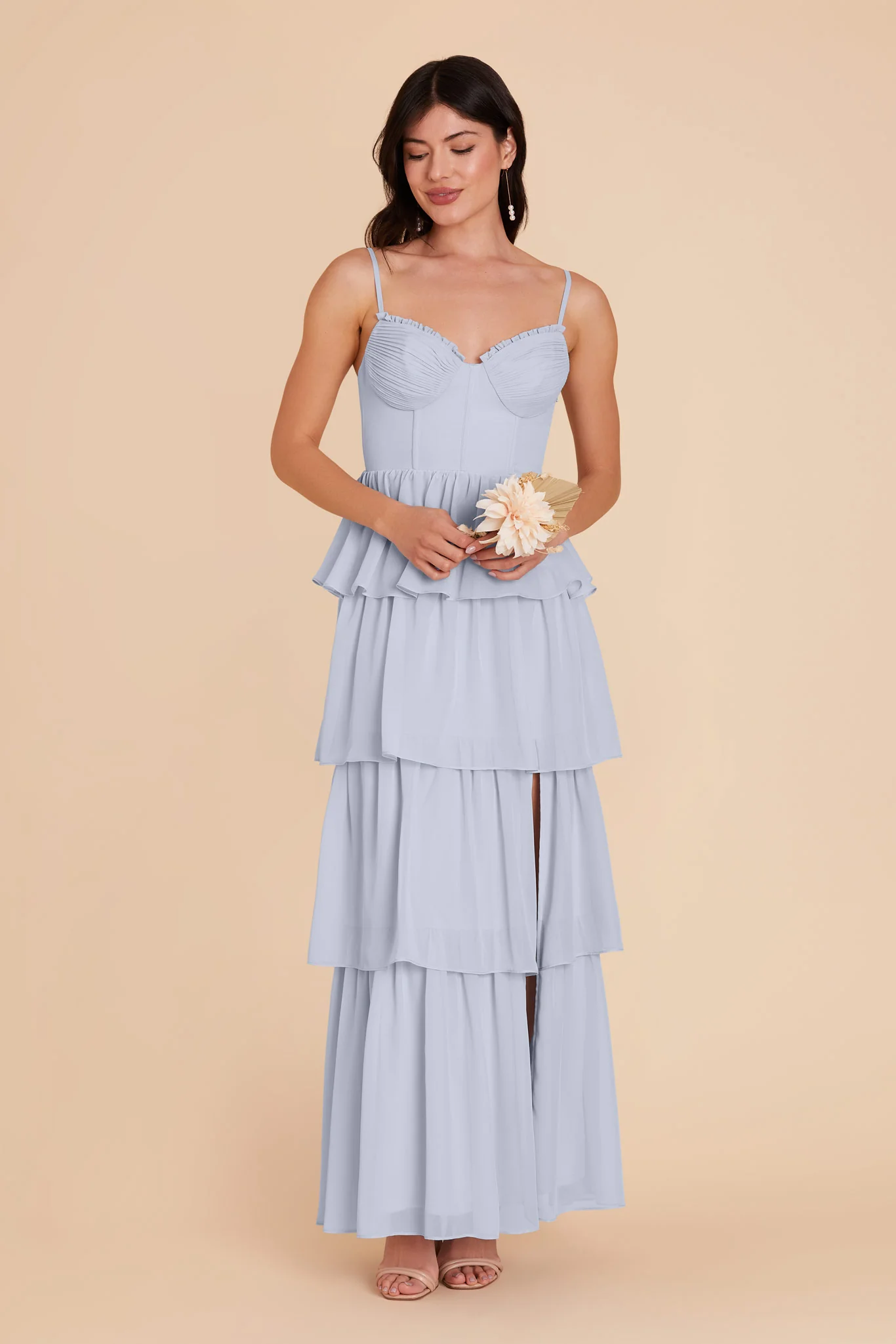 Lola Chiffon Dress - Ice Blue - Image 3