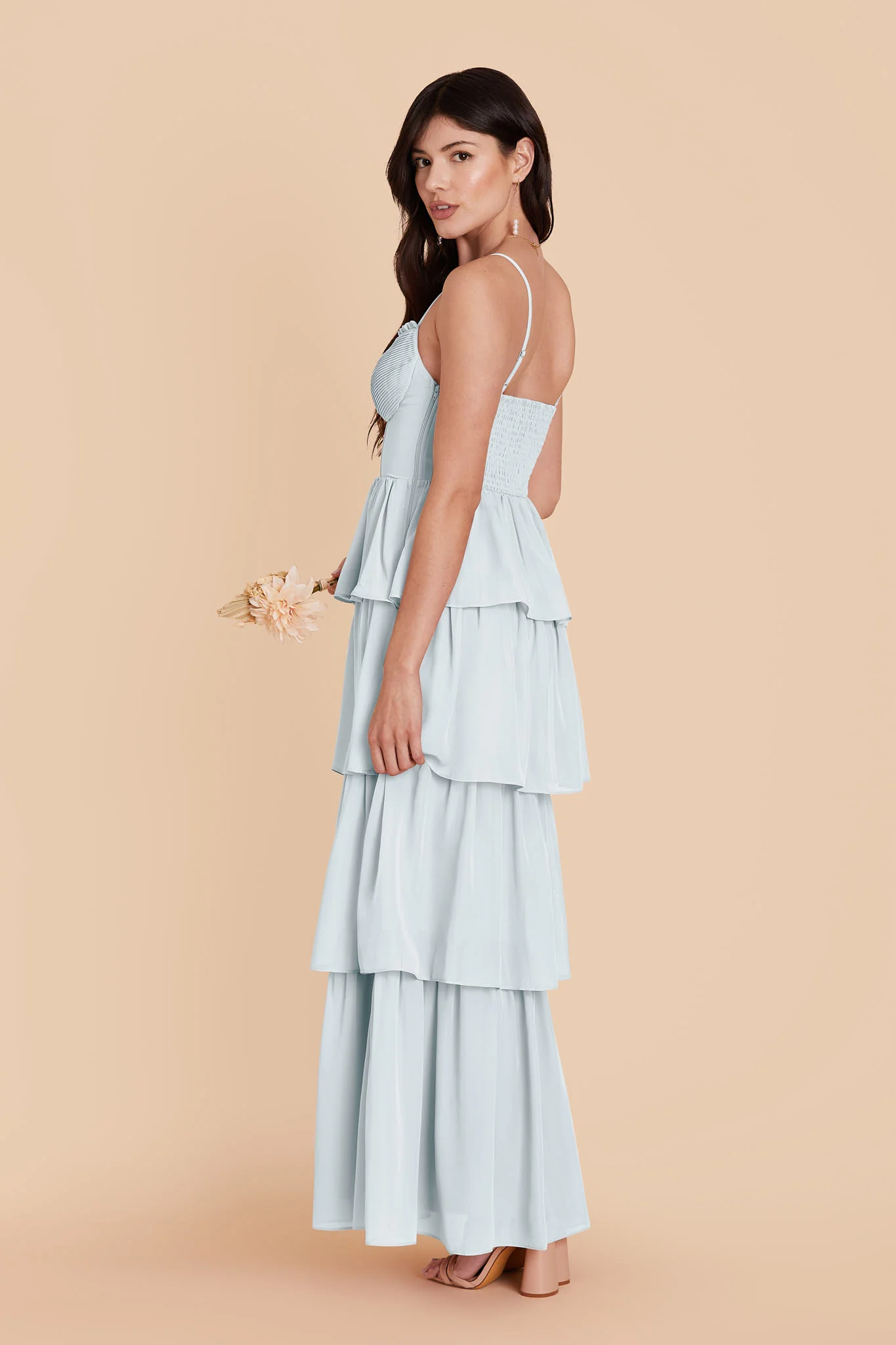 Lola Chiffon Dress - Mist Blue - Image 4