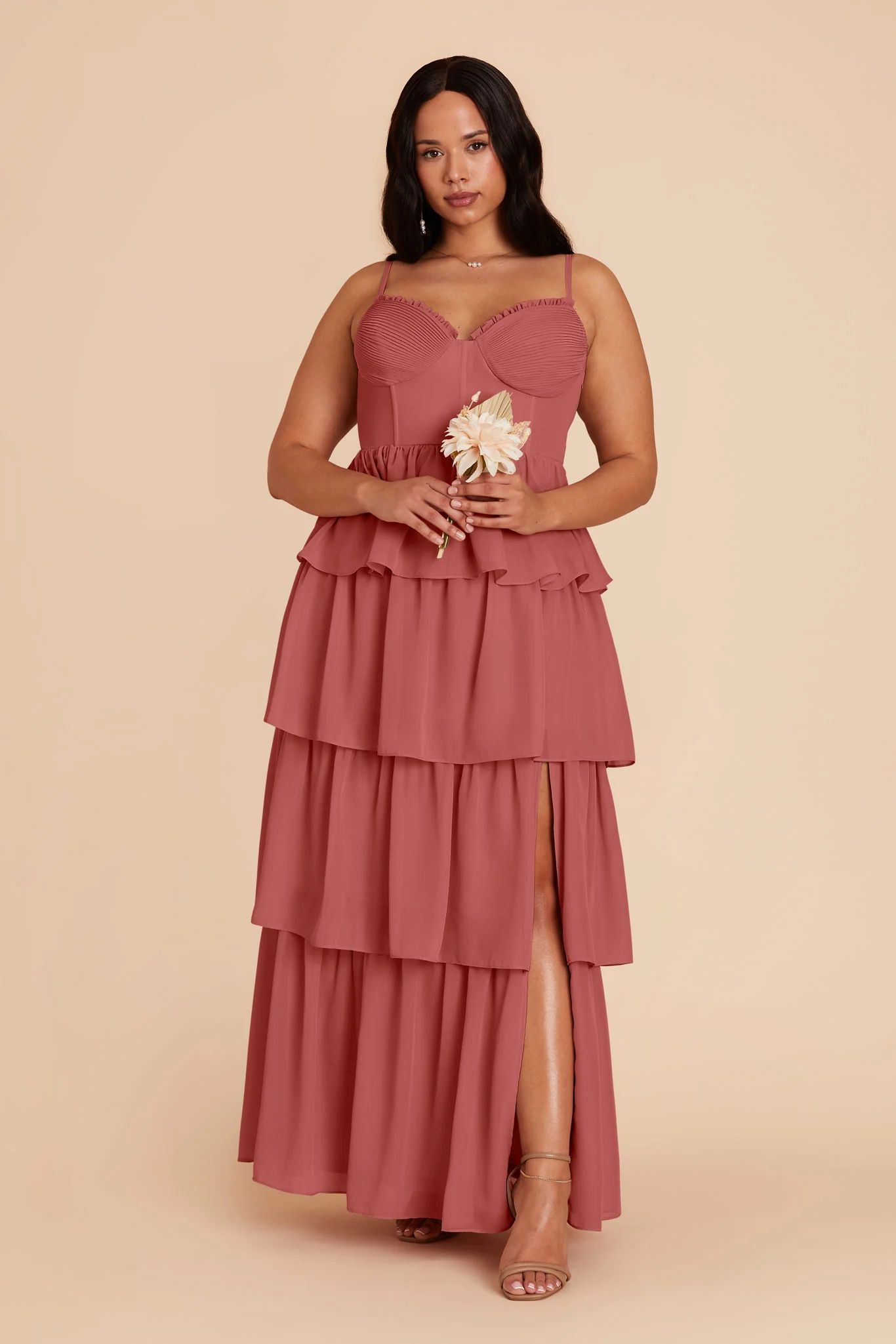 Lola Chiffon Dress - Mulberry - Image 2