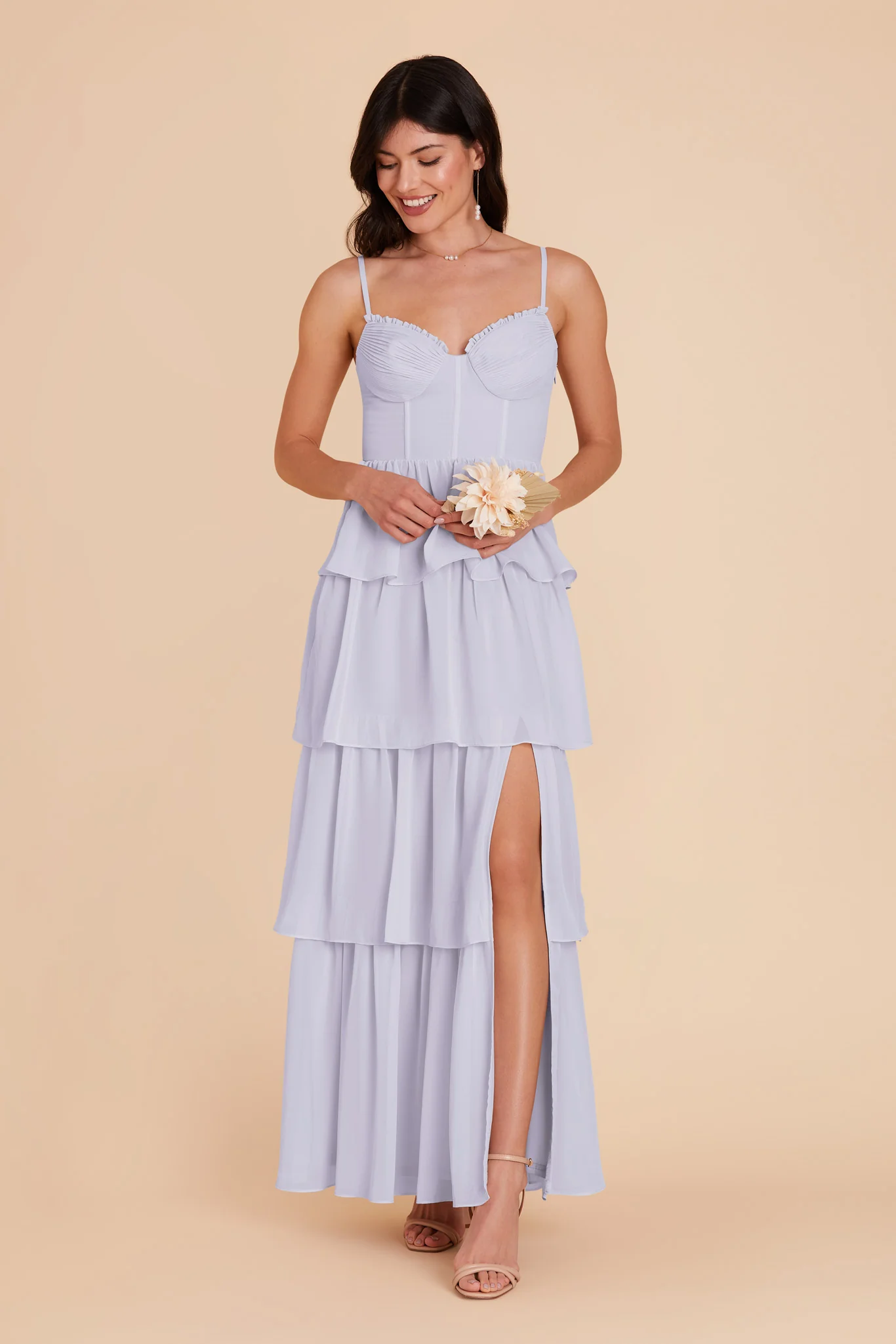 Lola Chiffon Dress - Periwinkle Blue - Image 3