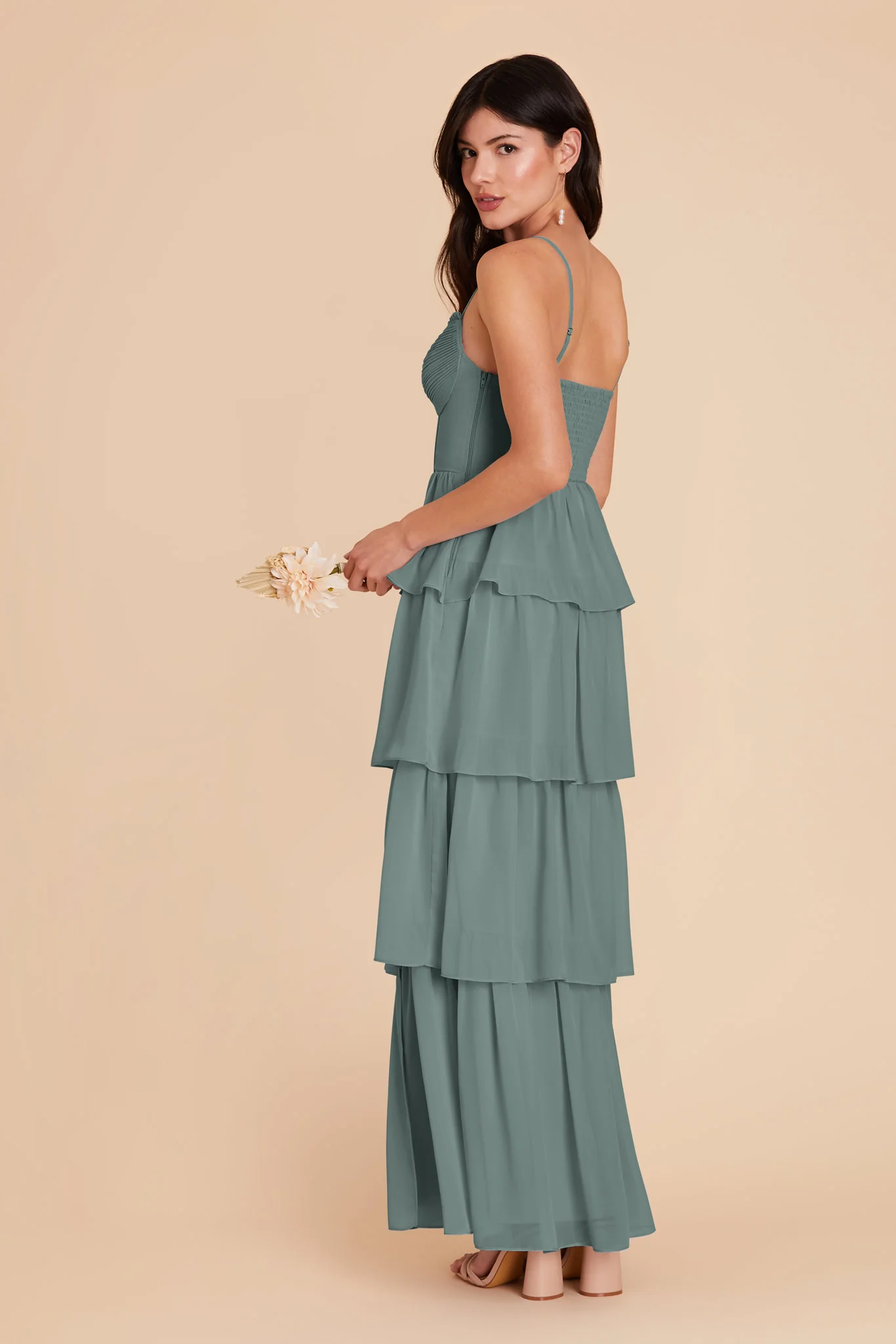 Lola Chiffon Dress - Sea Glass - Image 6