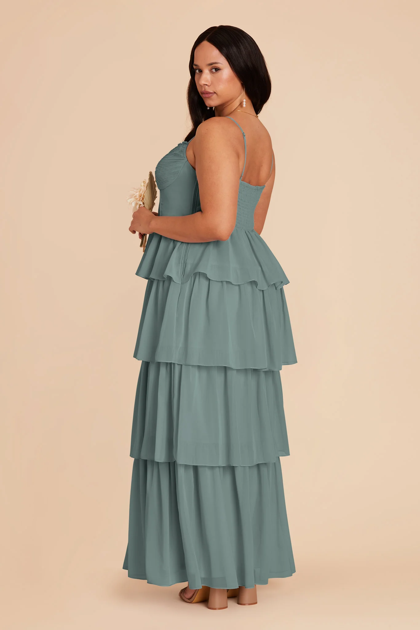 Lola Chiffon Dress - Sea Glass - Image 8