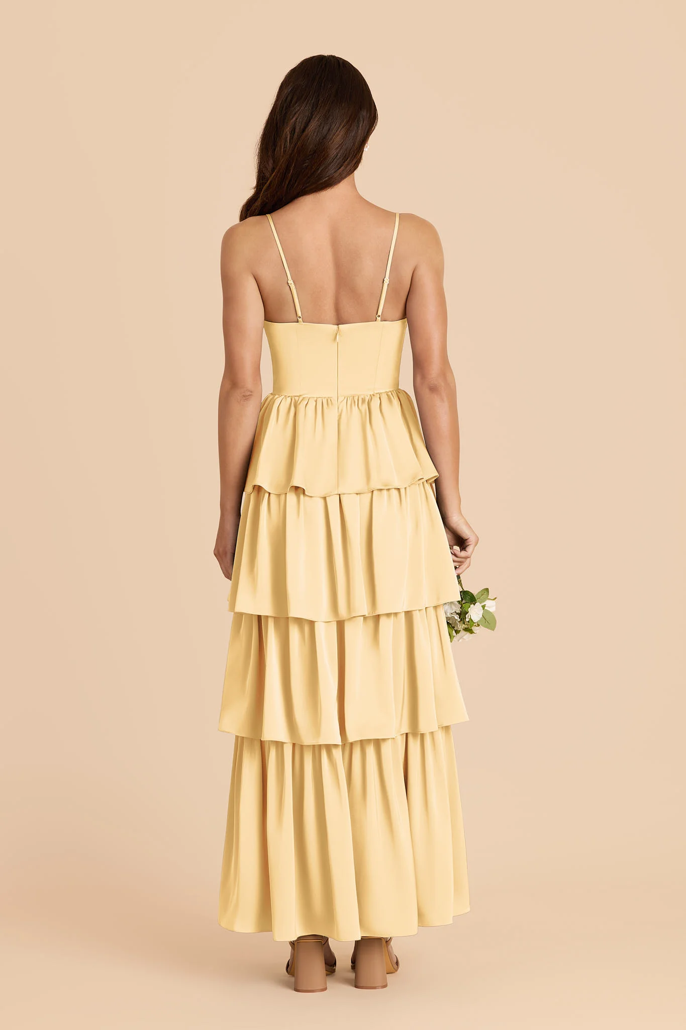 Lola Matte Satin Dress - Butter - Image 4