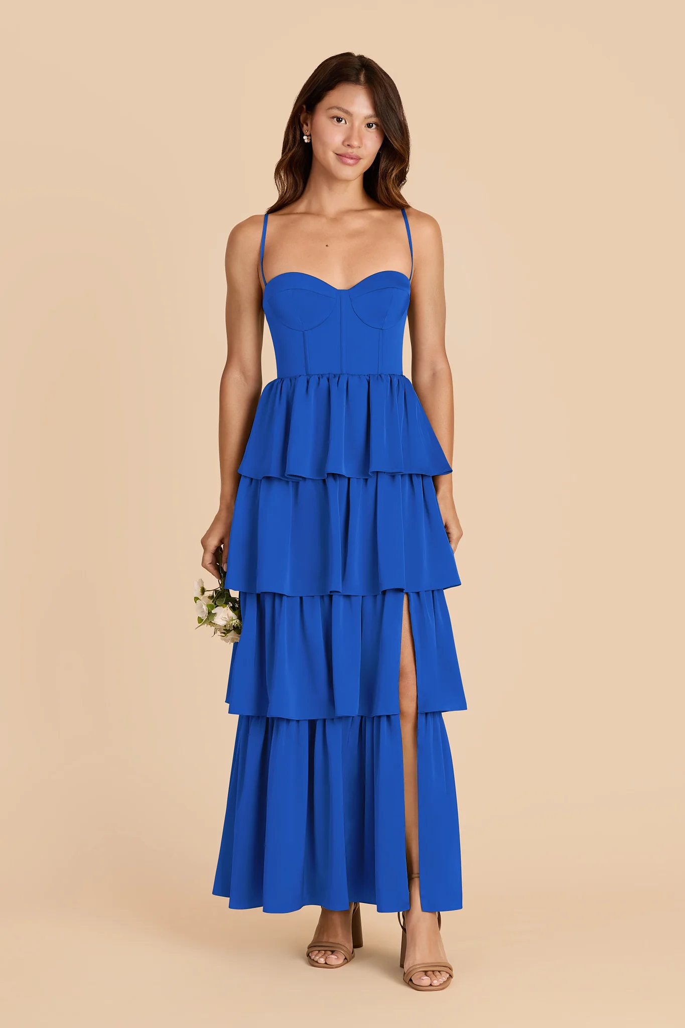 Lola Matte Satin Dress - Cobalt Blue