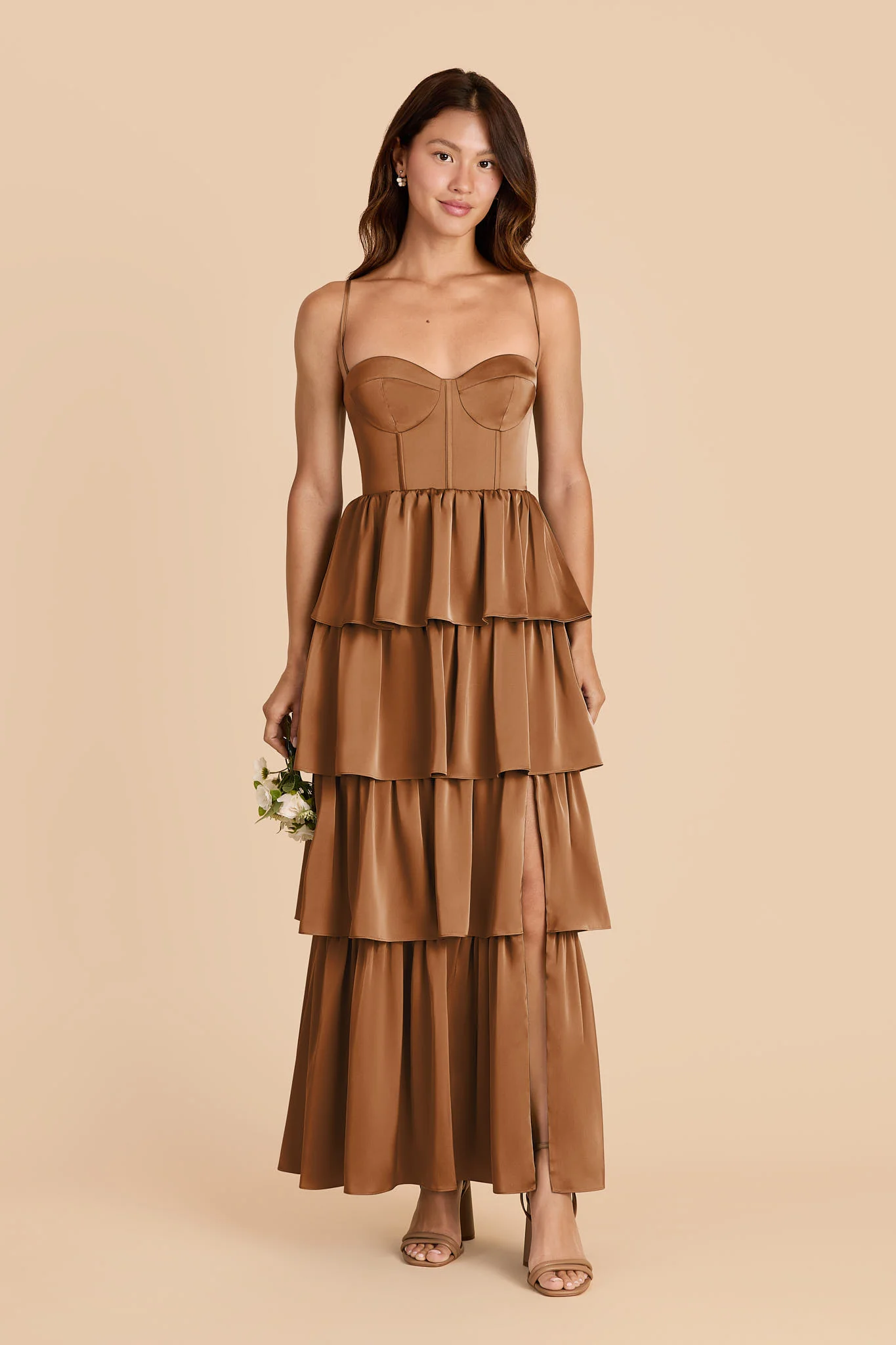 Lola Matte Satin Dress - Copper