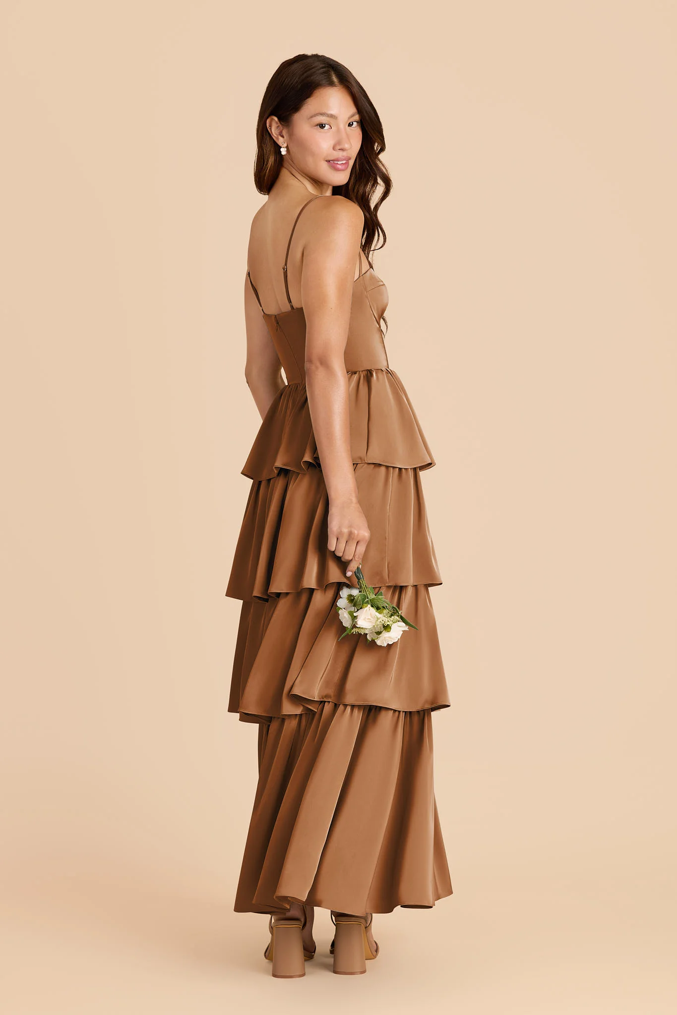 Lola Matte Satin Dress - Copper - Image 3