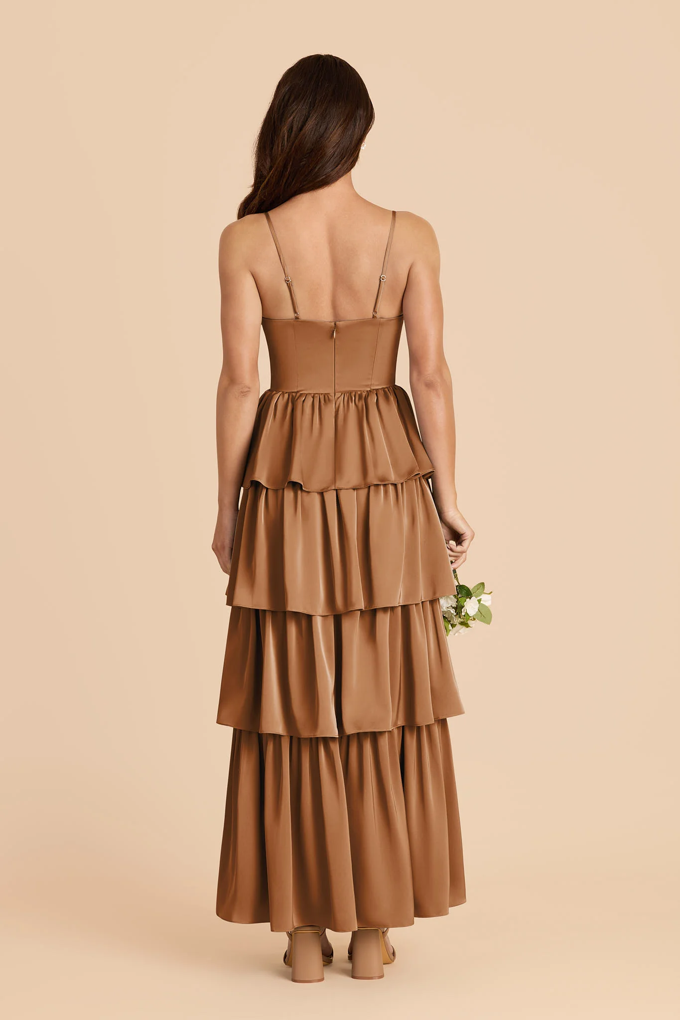 Lola Matte Satin Dress - Copper - Image 4