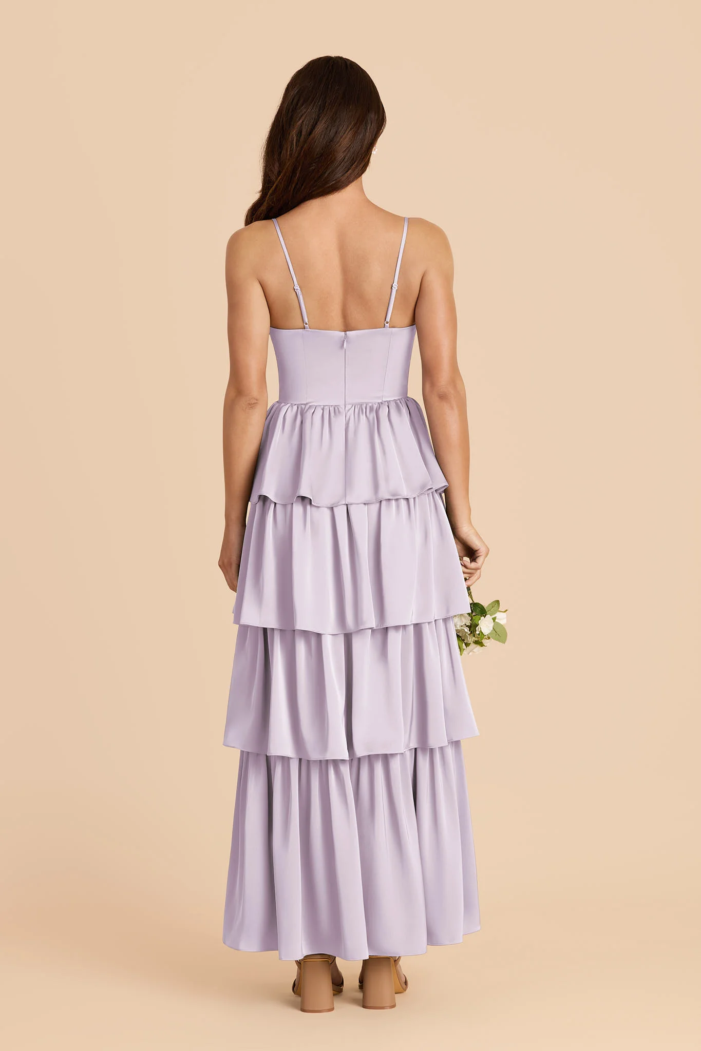 Lola Matte Satin Dress - Dusty Lilac - Image 4