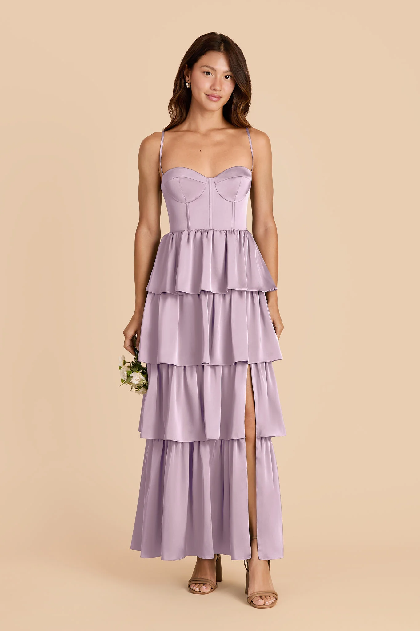 Lola Matte Satin Dress - Lavender